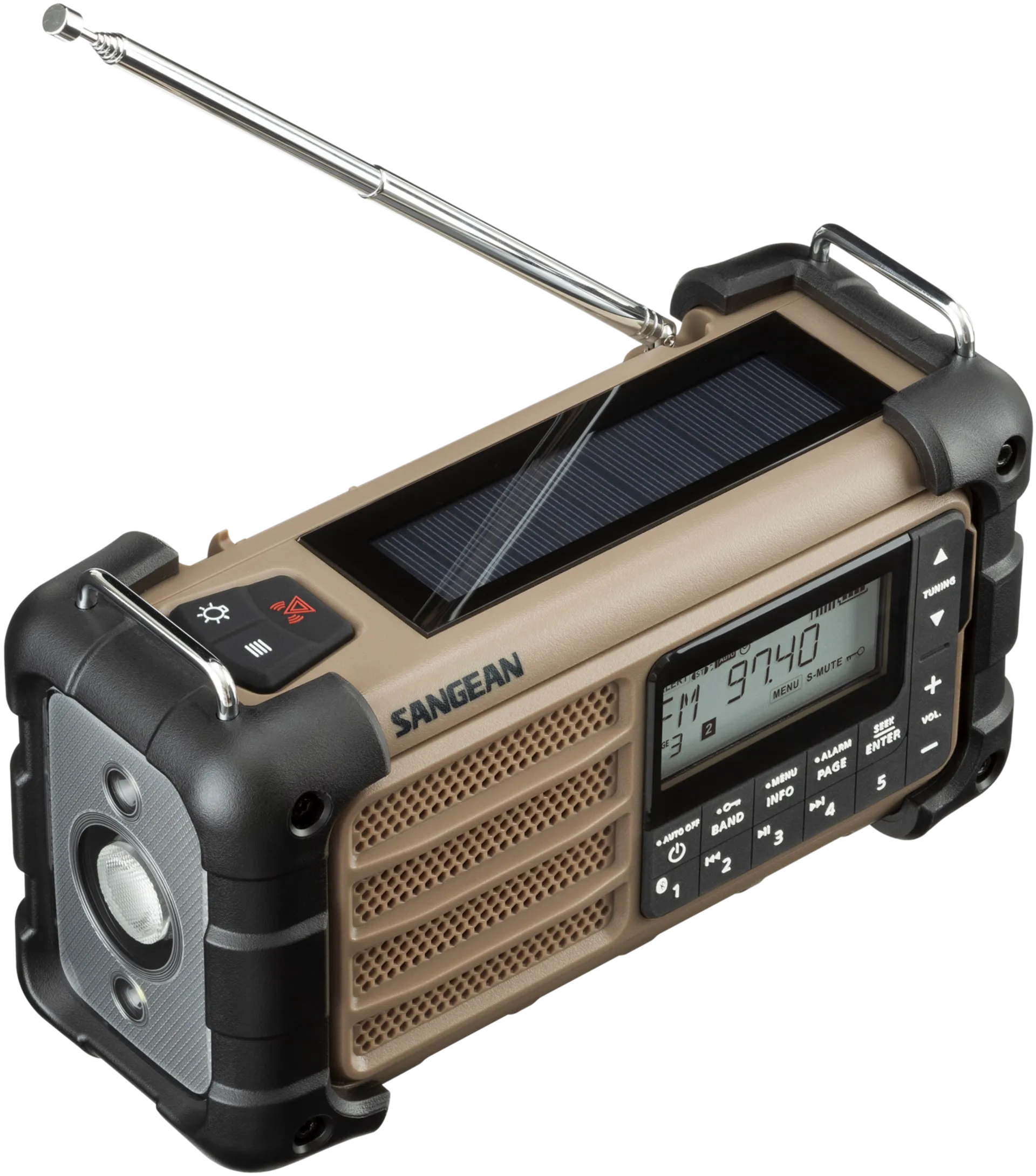 Sangean MMR-99 ladattava AM/FM-radio bluetooth yhteydellä, desert tan - 1