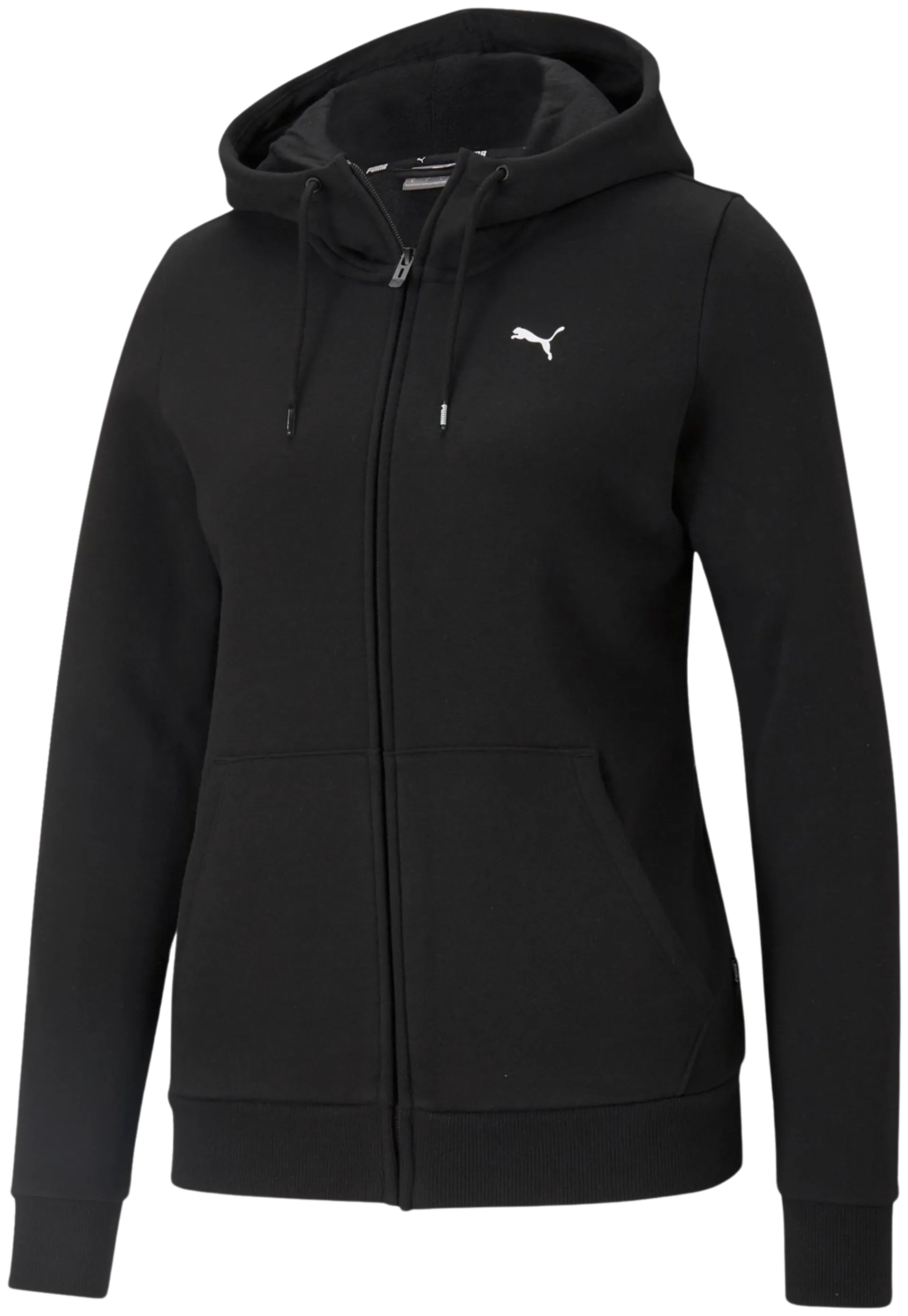 Puma naisten vapaa-ajan collegehupparitakki ESS Small Logo Full-Zip FL - Puma black-cat