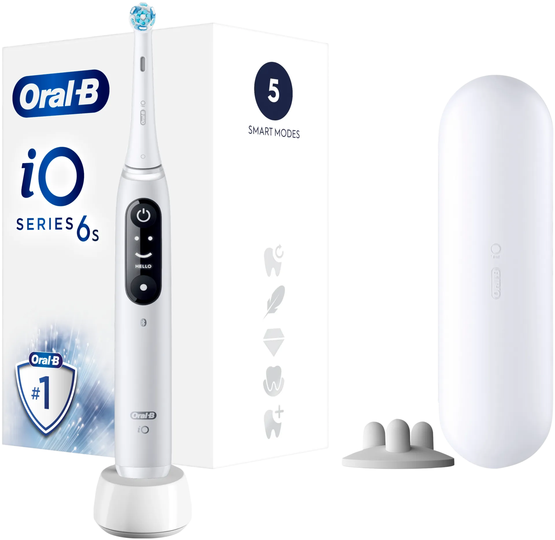 Oral-B iO 6S White -Sähköhammasharja Braun-tekniikalla - 1