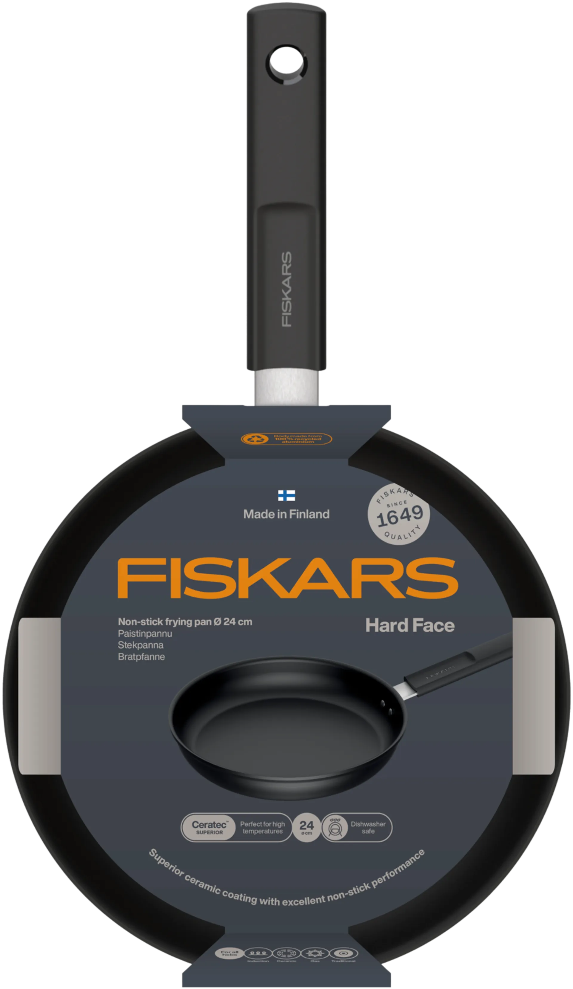 Fiskars Hard Face paistinpannu 24 cm - 4