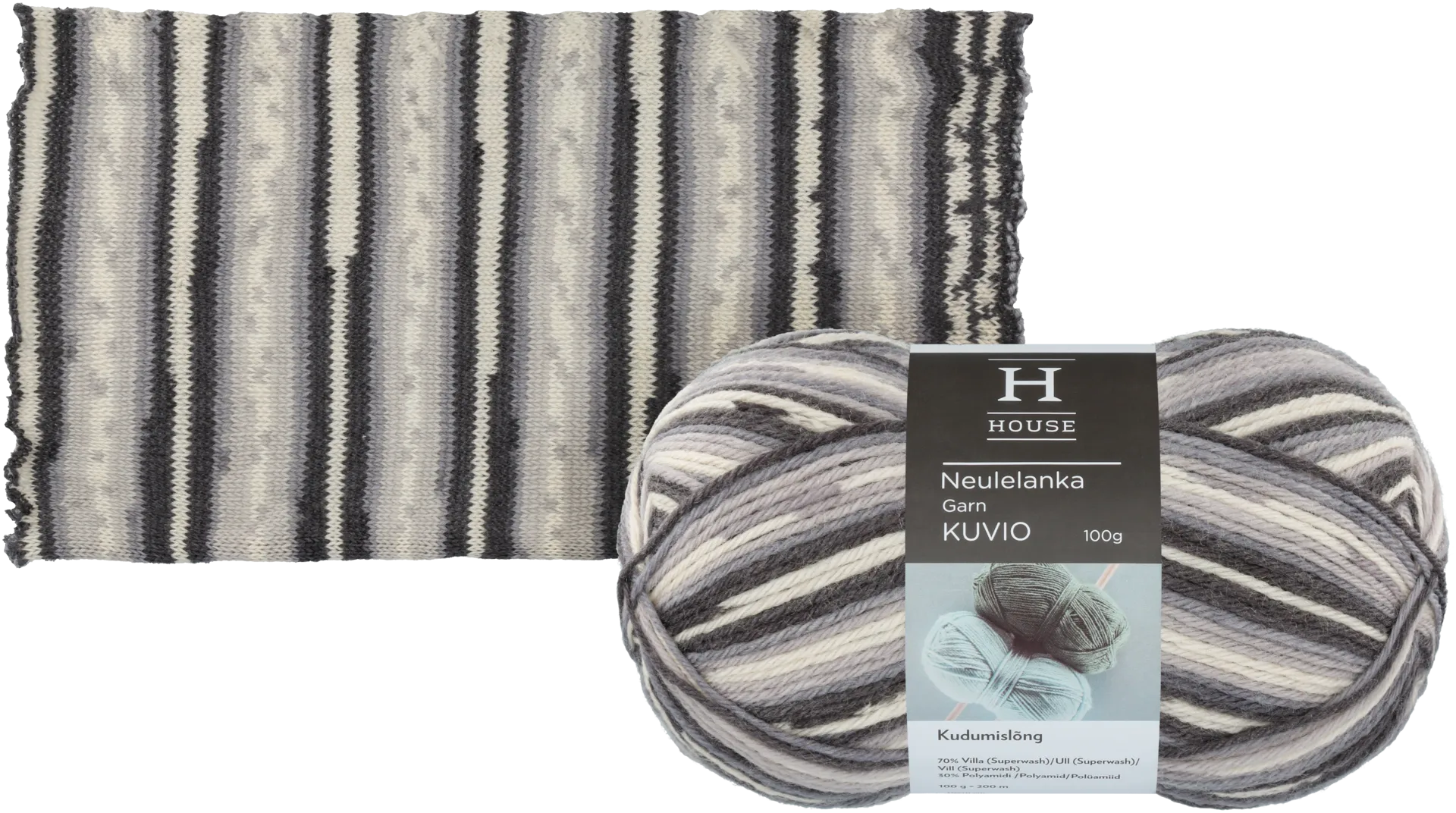 House lanka villasekoite Kuvio 100 g Gray/white 82164 - 3