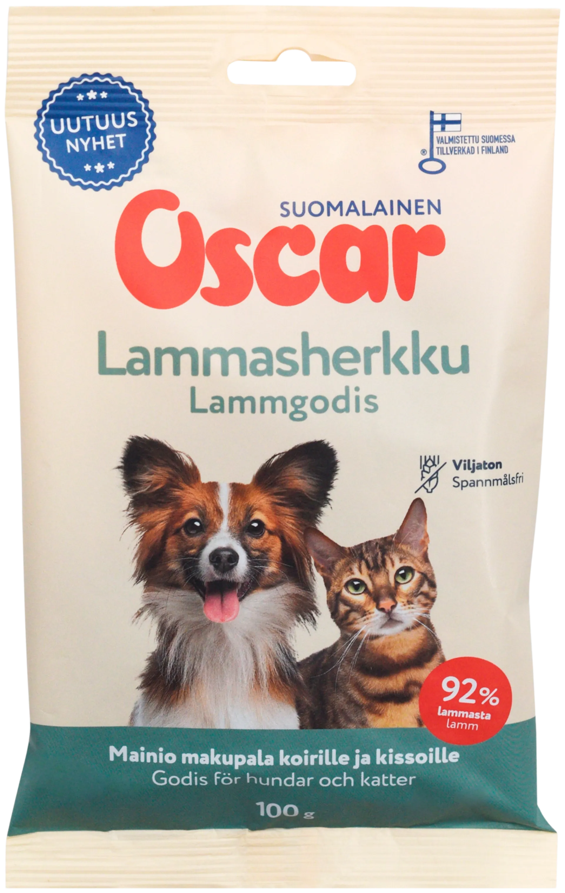 Oscar Lammasherkku koirille täydennysrehu 100g