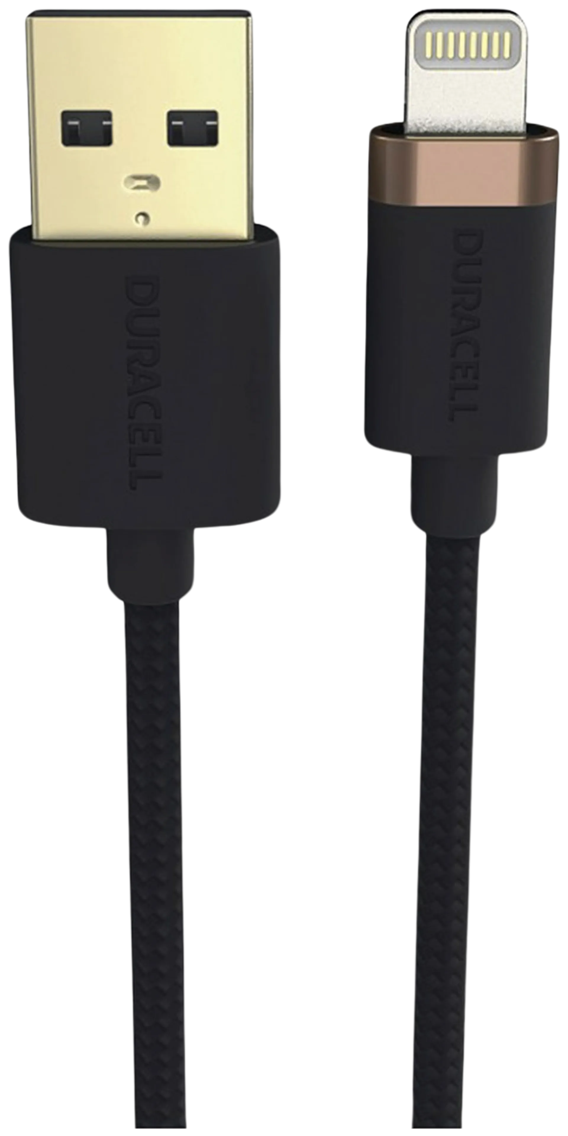 Duracell Punottu kaapeli USB-A/Lightning 1m musta - 2