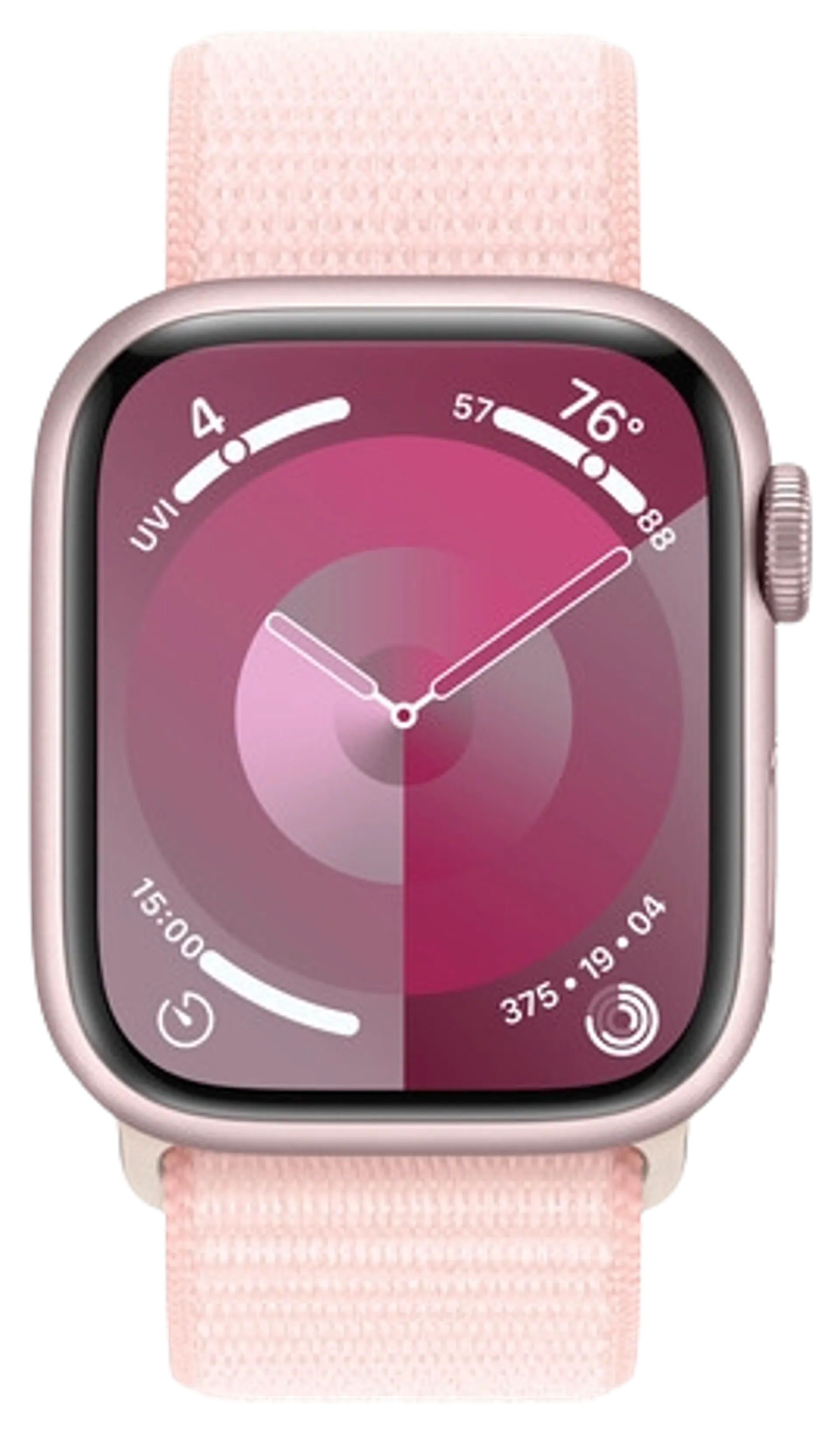 Apple watch Series 9 GPS 41mm pinkki alumiinikotelo vaaleanpunainen urheiluranneke MR953KS/A