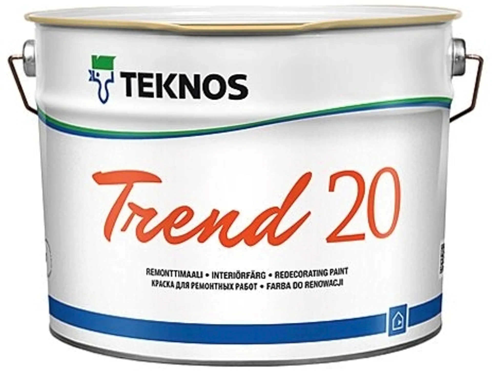 Teknos remonttimaali Trend 20 9 l PM1 valkoinen sävytettävissä puolihimmeä