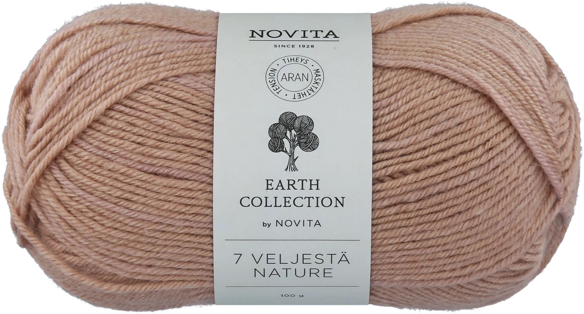 Novita lanka 7 Veljestä Nature 100g Päiväuni 502 - 1