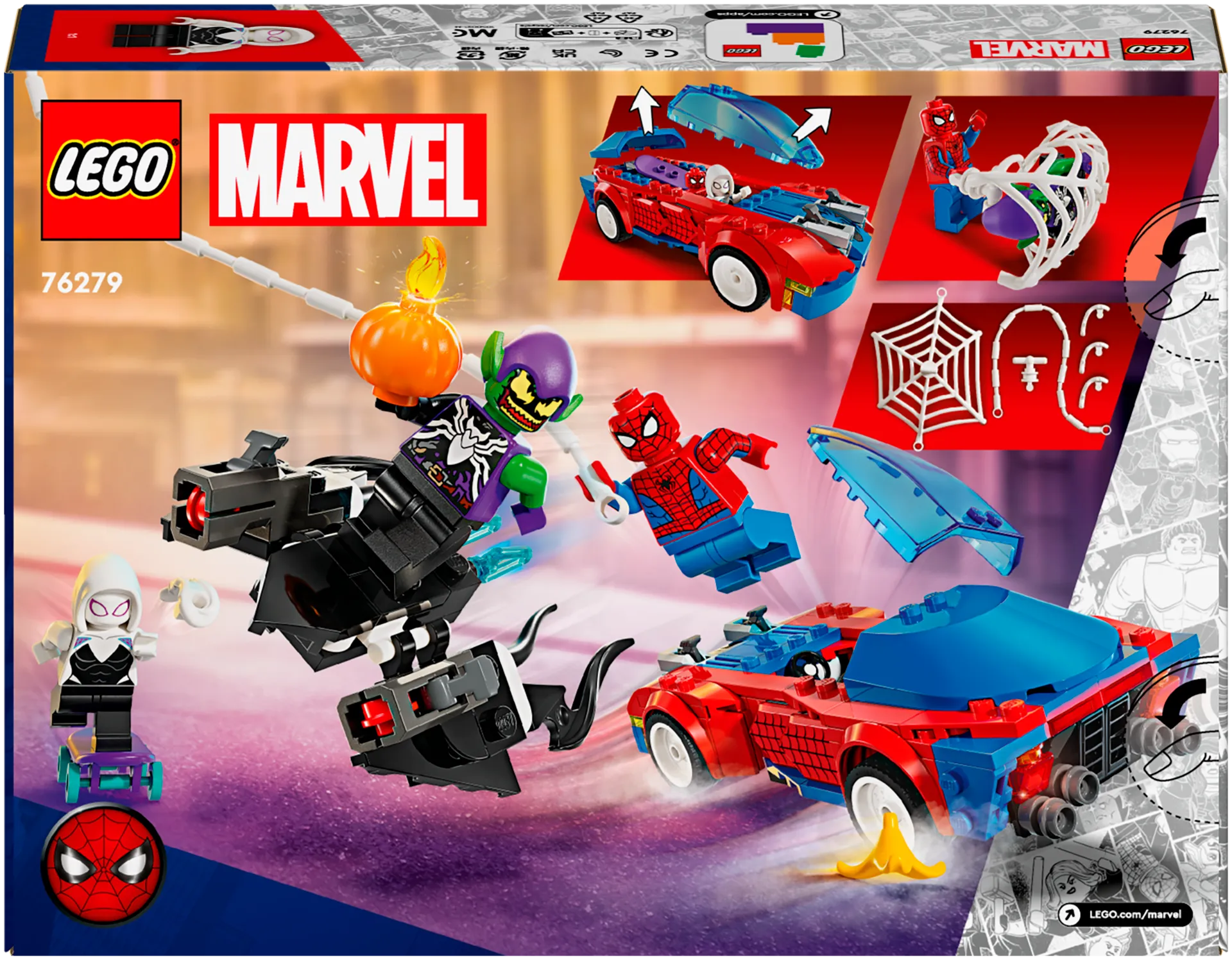 LEGO Super Heroes Marvel 76279 Spider-Manin kilpa-auto ja Venomin Vihreä Menninkäinen - 3