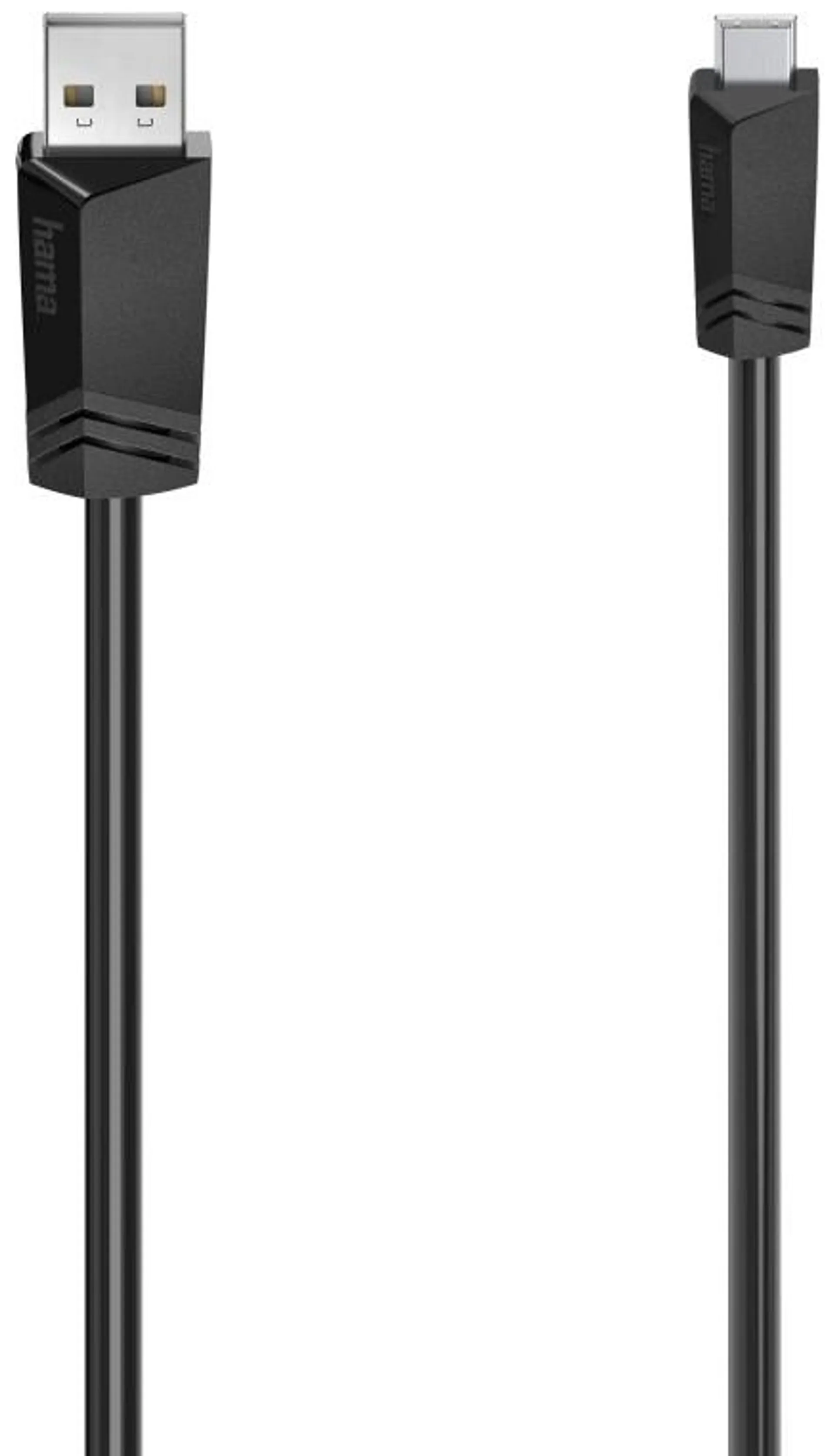 Hama USB-kaapeli, USB-A uros - Mini-USB uros, USB 2.0, 480 Mbit/s, 1,5 m - 1