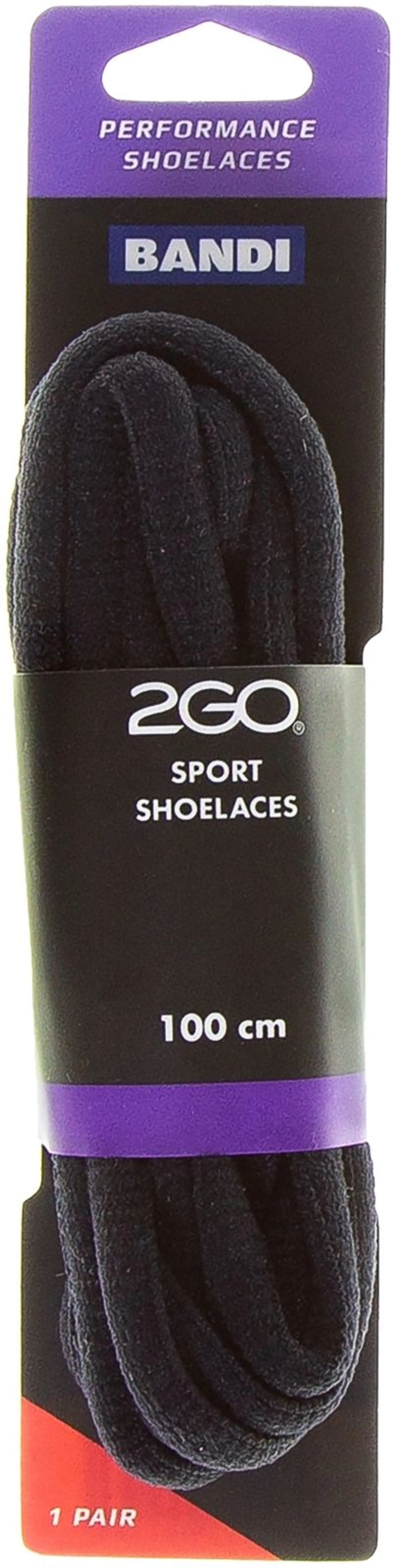 Bandi 2GO kengännauhat Performance Sport 216 100 cm musta