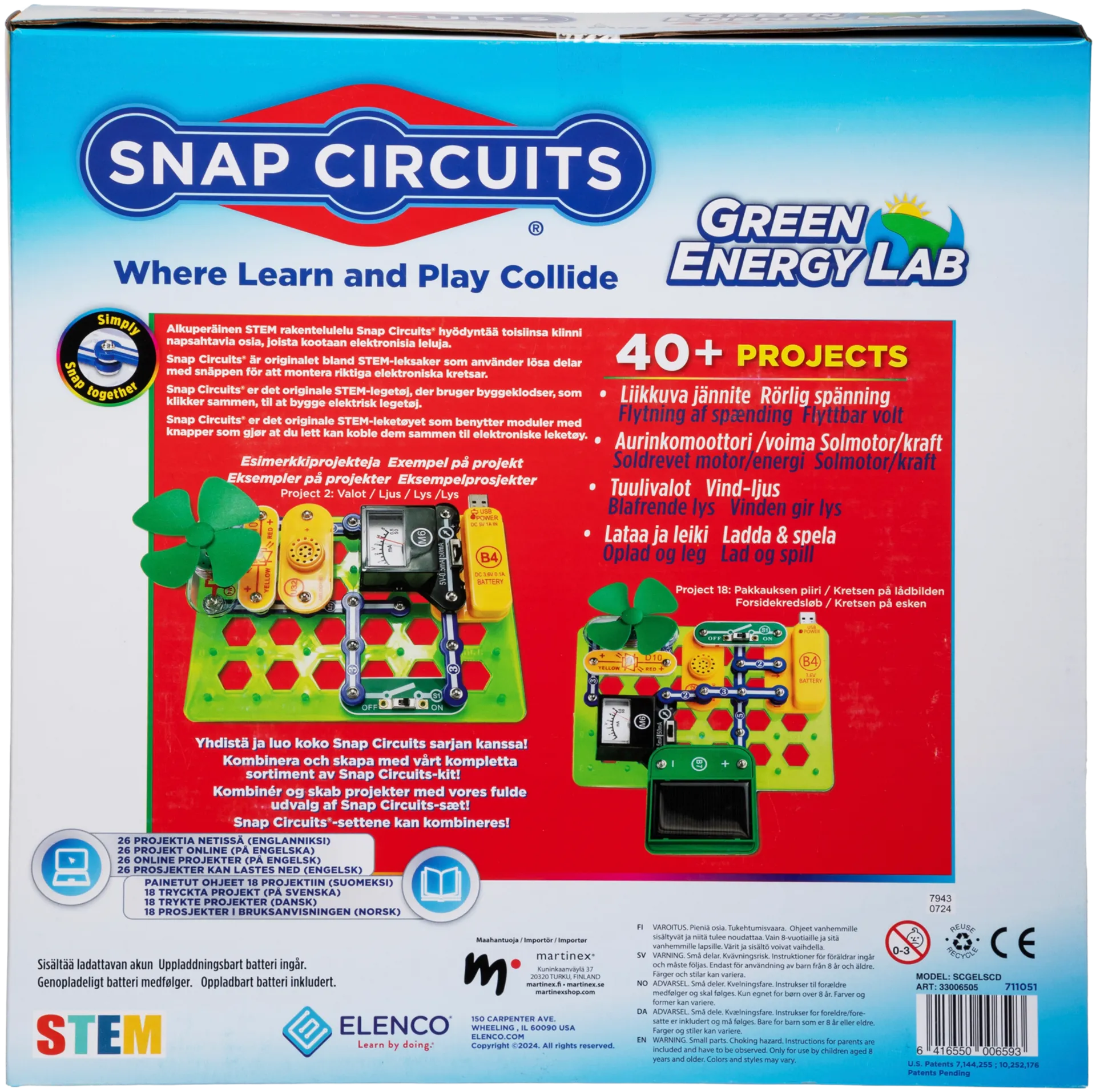 Snap Circuits elektroninen rakennussarja Green Energy Lab - 3