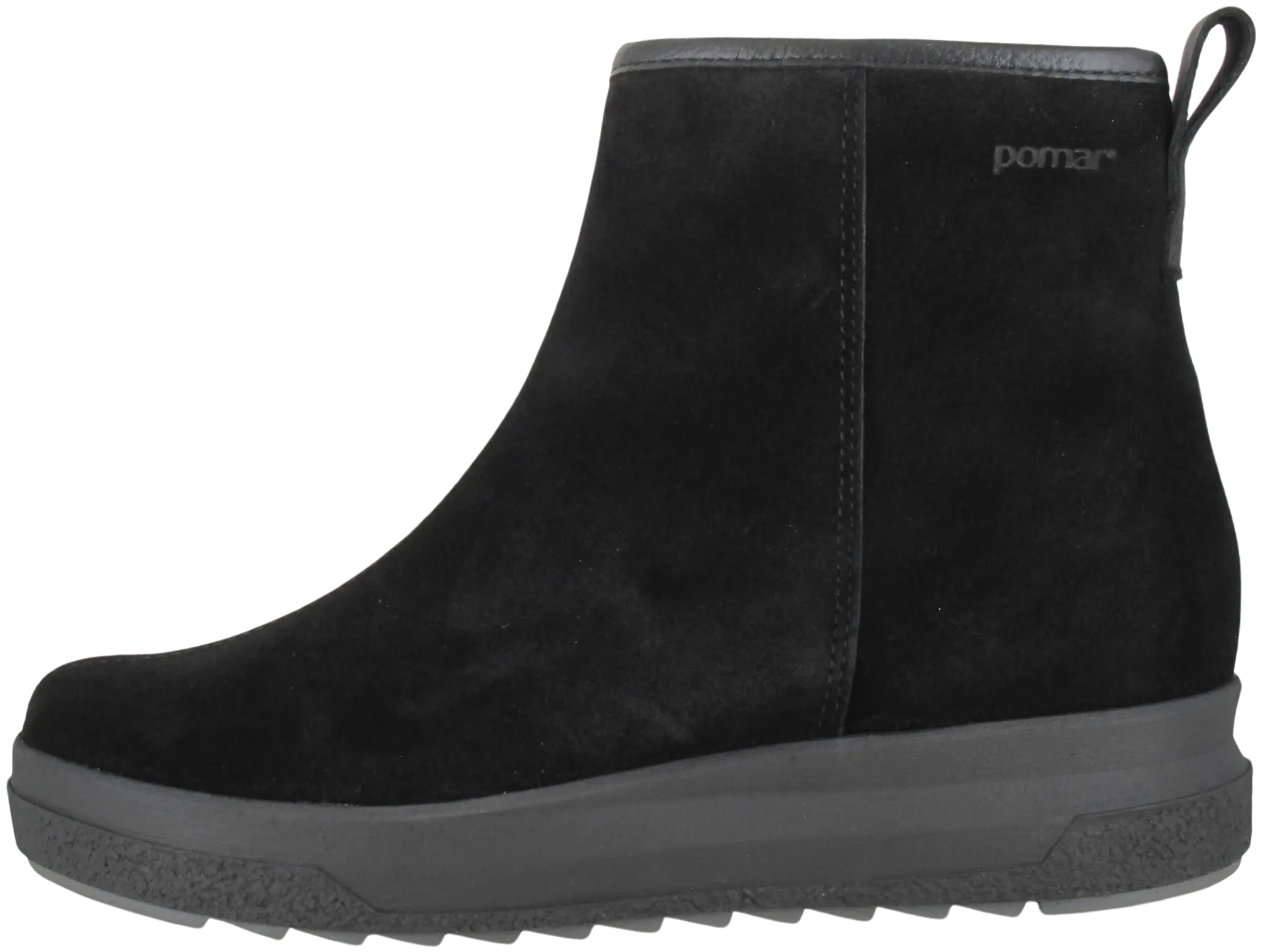 Pomar naisten nilkkuri Pihta 18480-400 - Black suede/wool l - 1