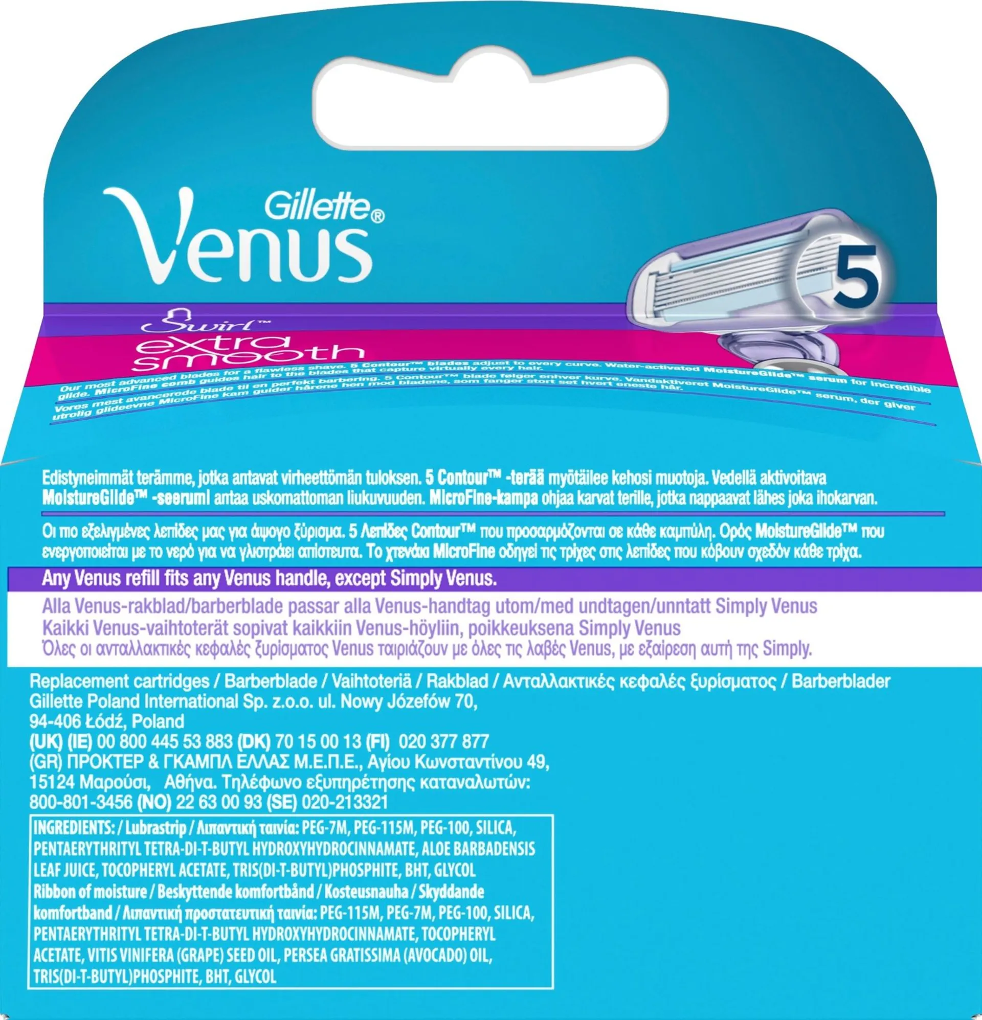 Gillette Venus Deluxe Smooth Swirl 3kpl terä - 3