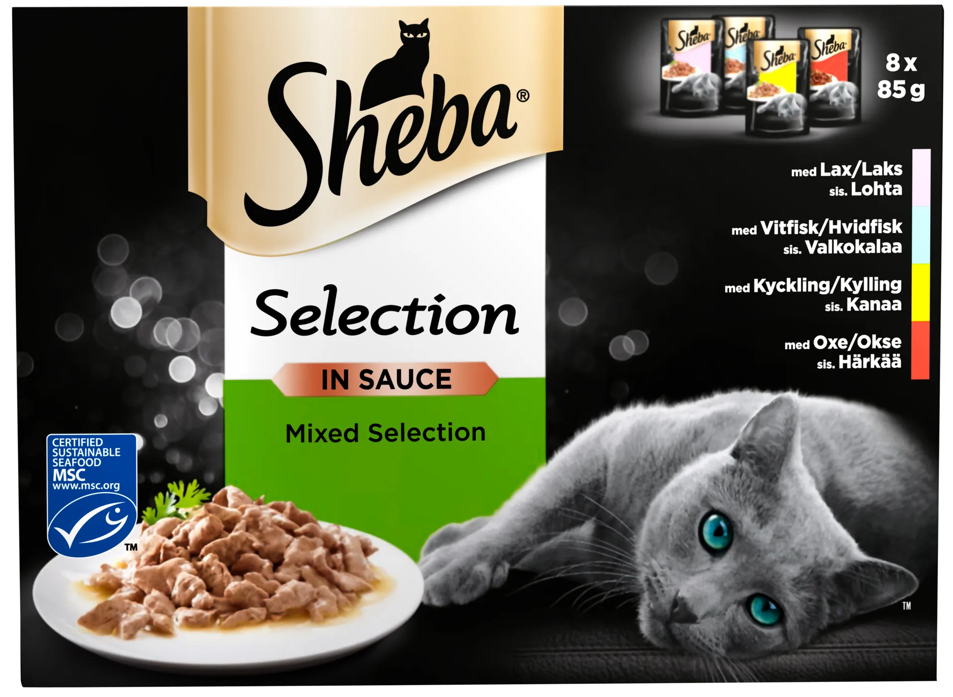 Sheba Selection Valikoidut reseptit kastikkeessa 8x85g