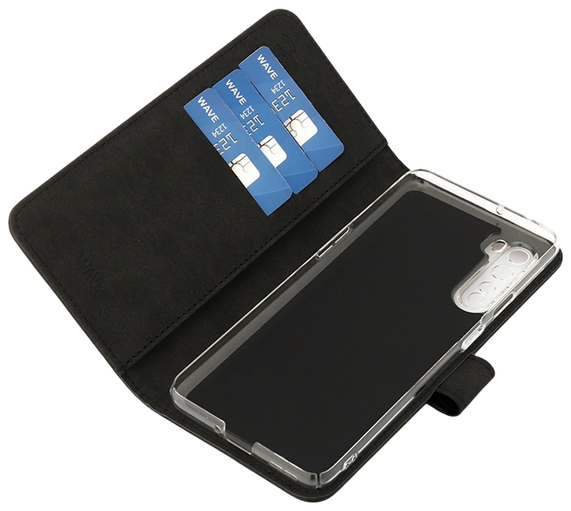 Wave Flap Book Case, OnePlus Nord, Musta - 4