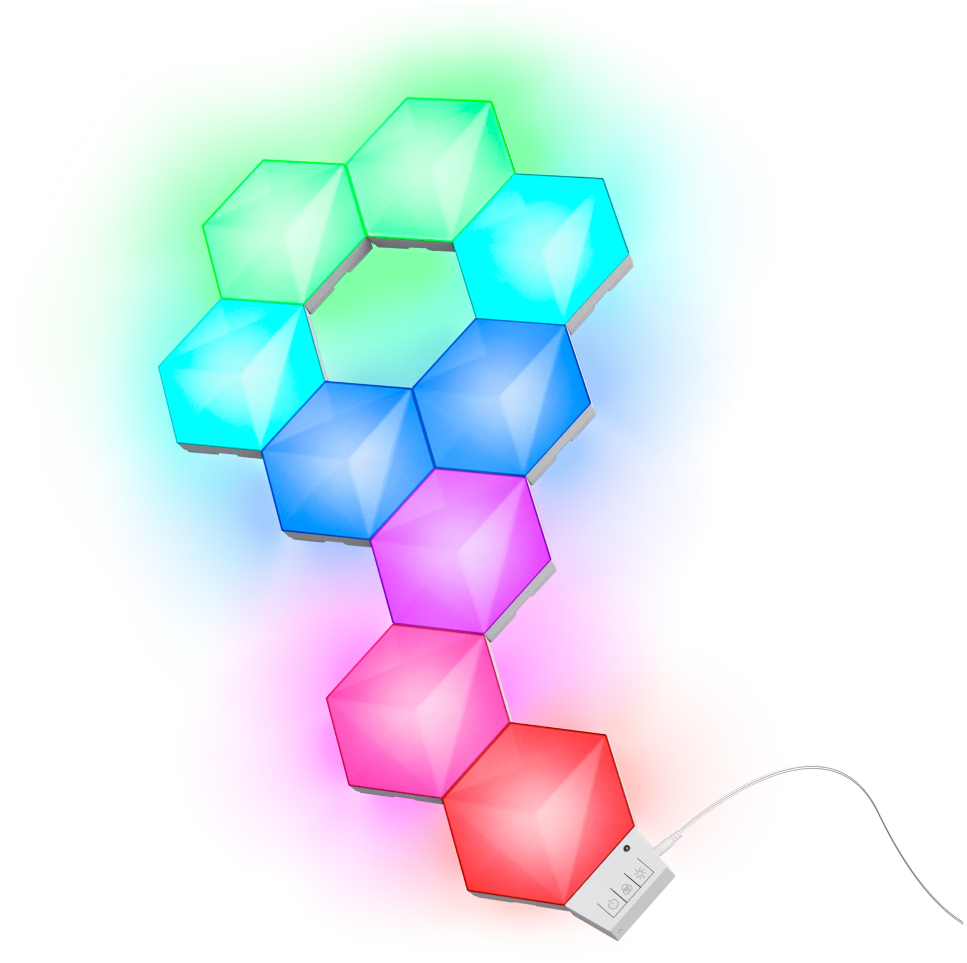 Trust Valopaneelit 9kpl GXT 902 Vybz RGB Hexagon - 1