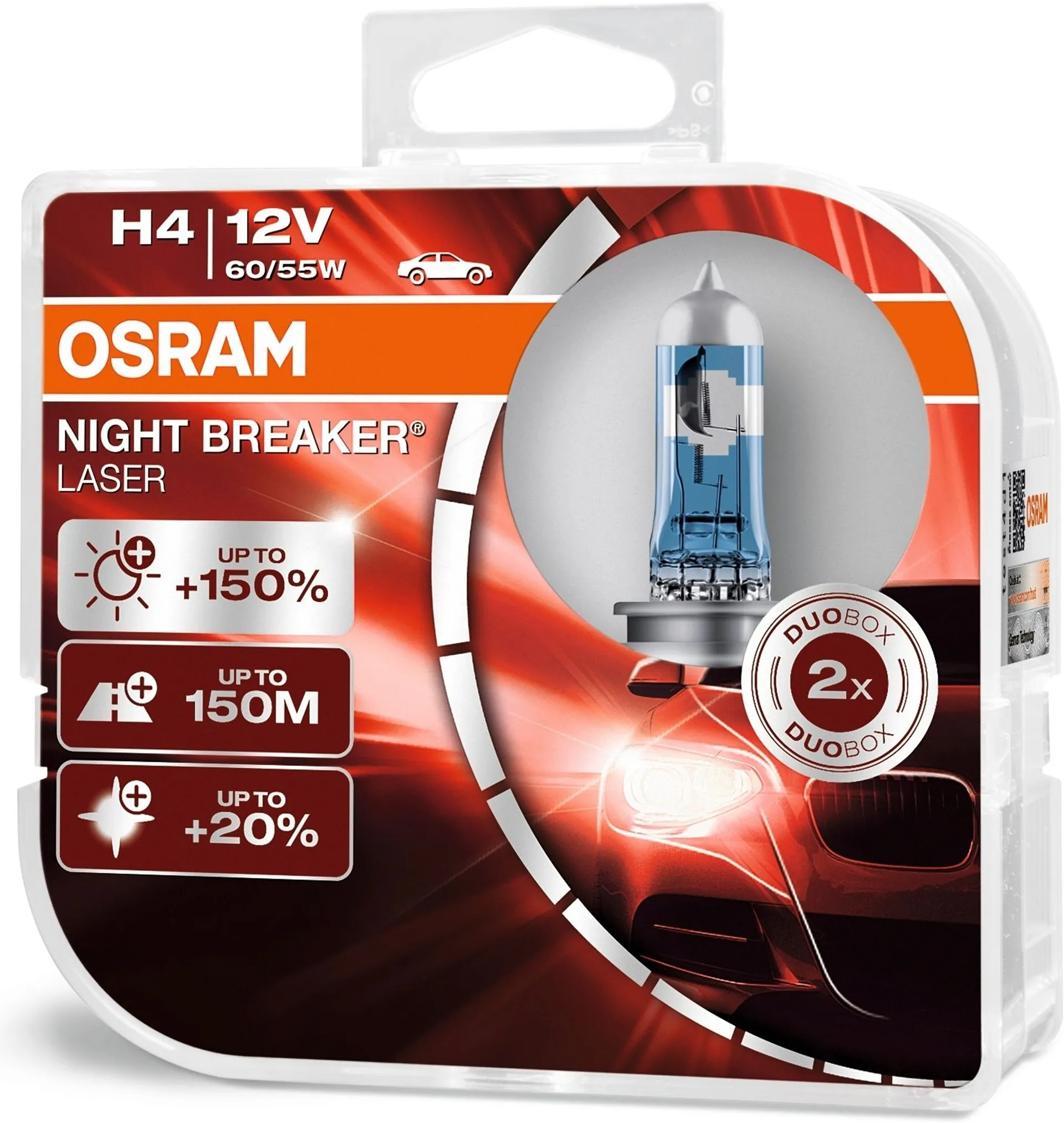 Osram Night Breaker Laser H4 12V 60/55W polttimopari