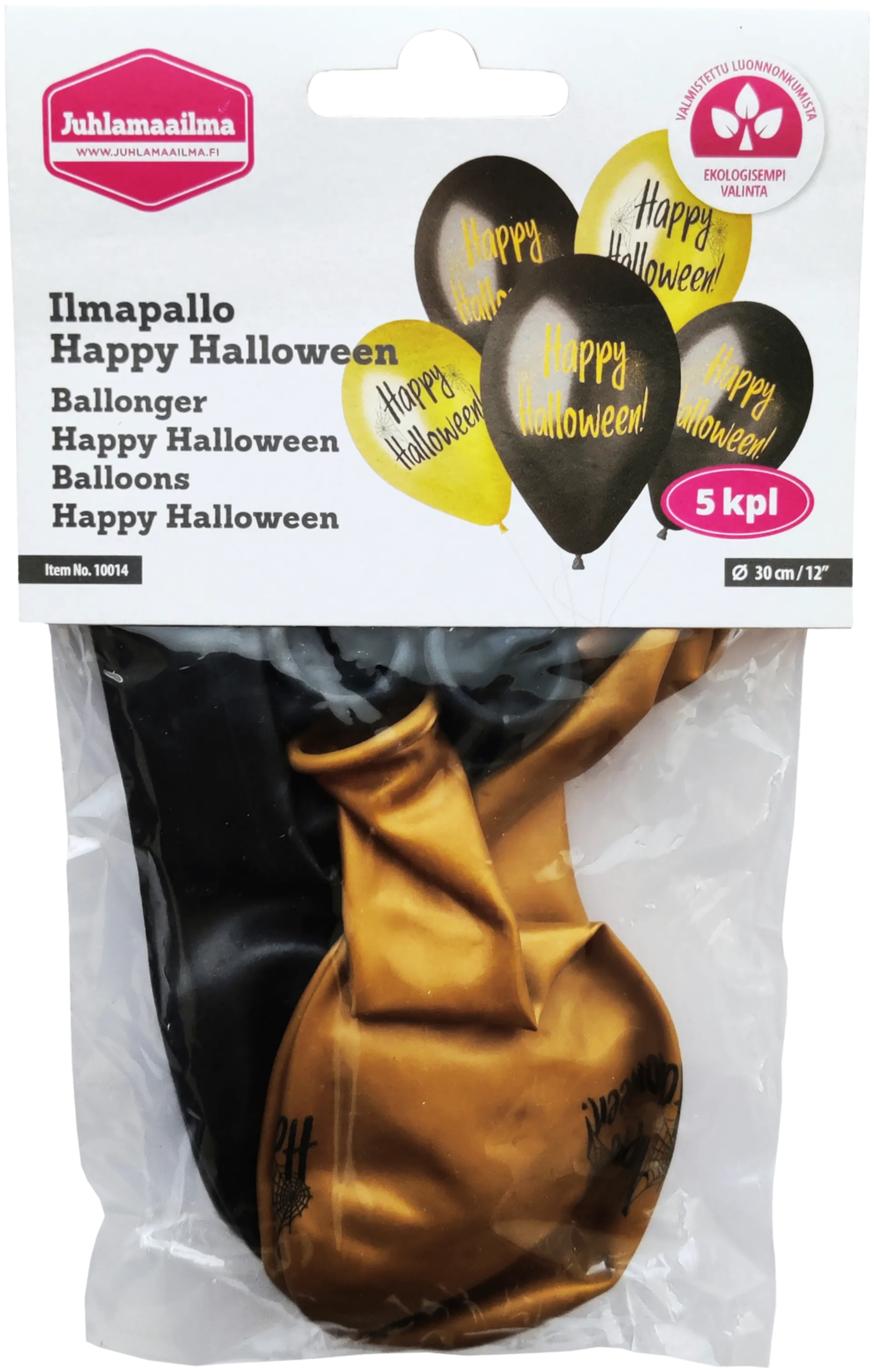 Ilmapallo halloween musta ja kulta 5 kpl - 2