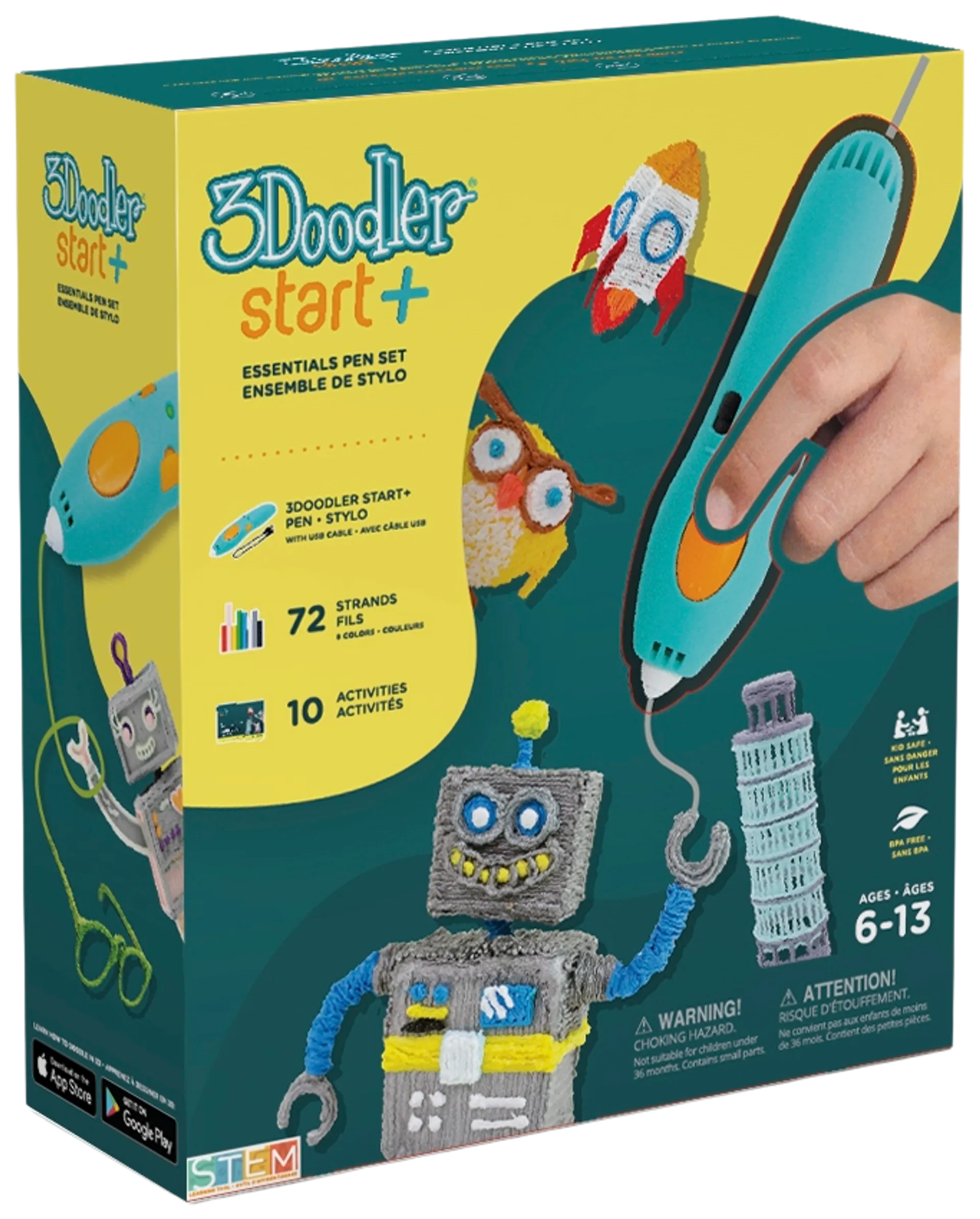 3D kynä 3Doodler Start+ sisältää 72kpl filamenttia - 1