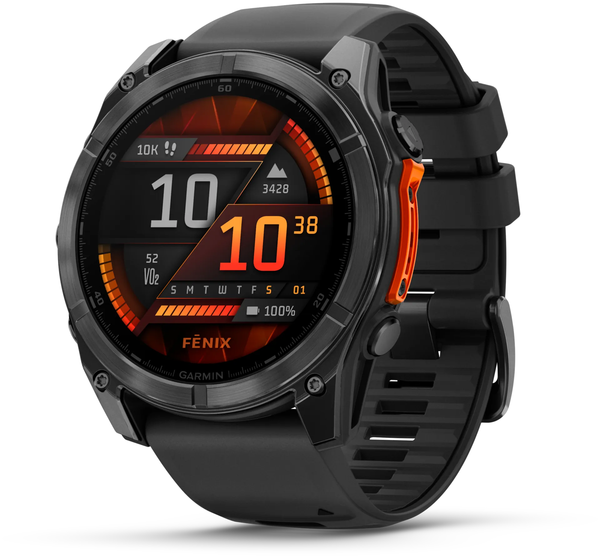 Garmin Fenix 8 -urheilukello, 51mm AMOLED tummanharmaa/musta - 1