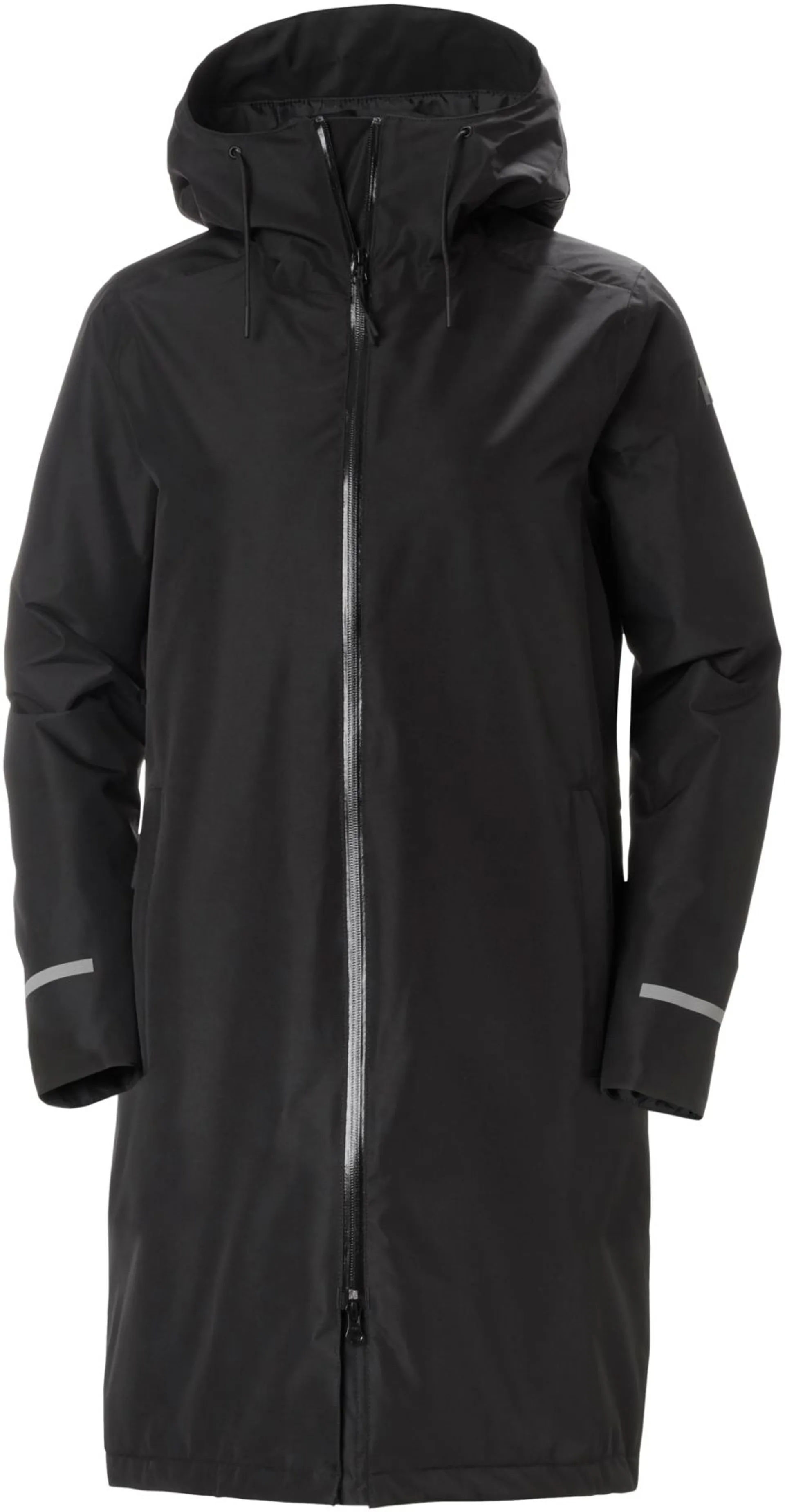 Helly Hansen naisten pitkä kevytvanutakki Aspire Rain 53517 - BLACK - 1