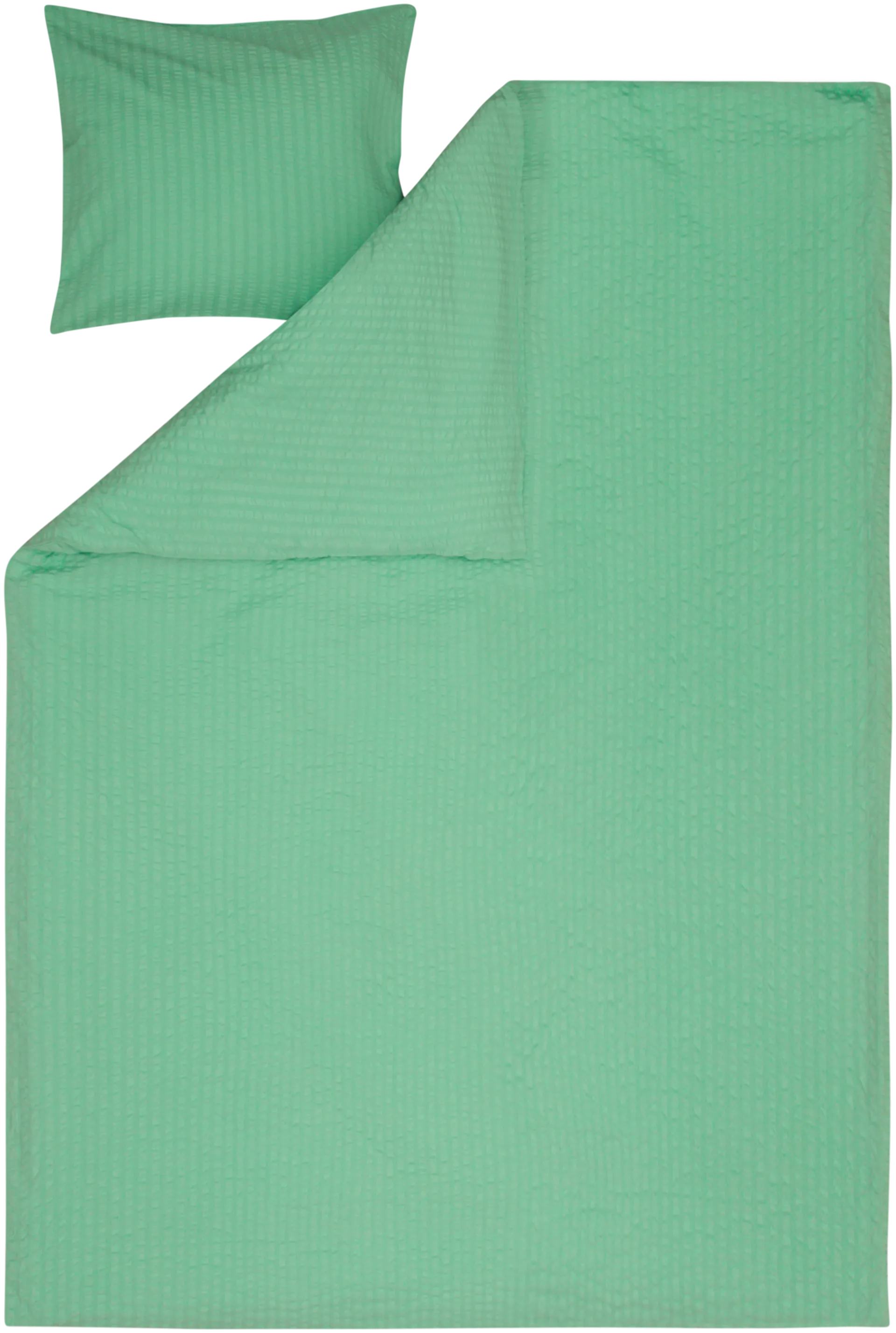 Xtra pussilakanasetti Seersucker 150x210 cm, vihreä - 1