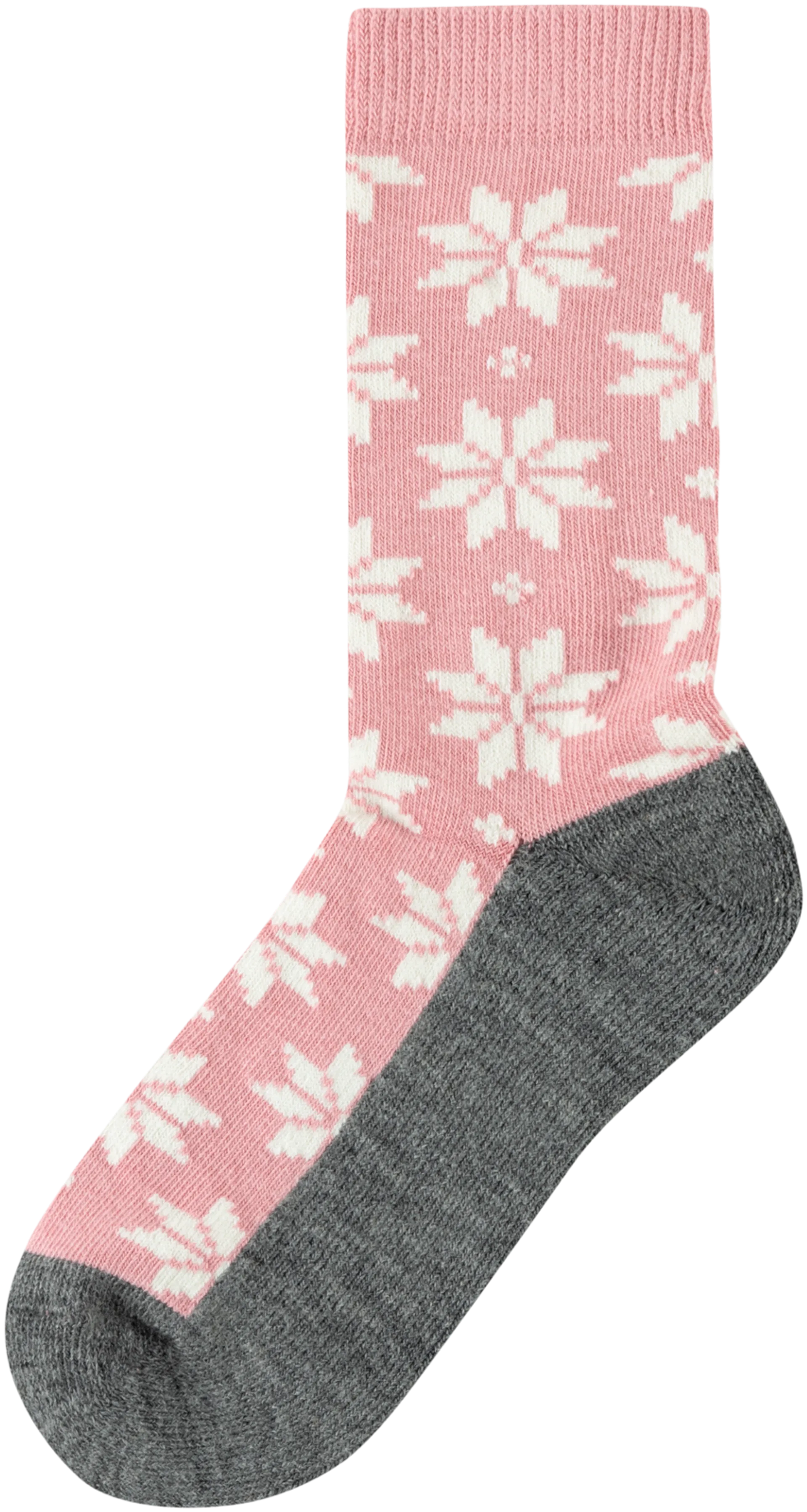 House naisten villapohjasukat 214H322420 2-pack - PINK/GREY - 2