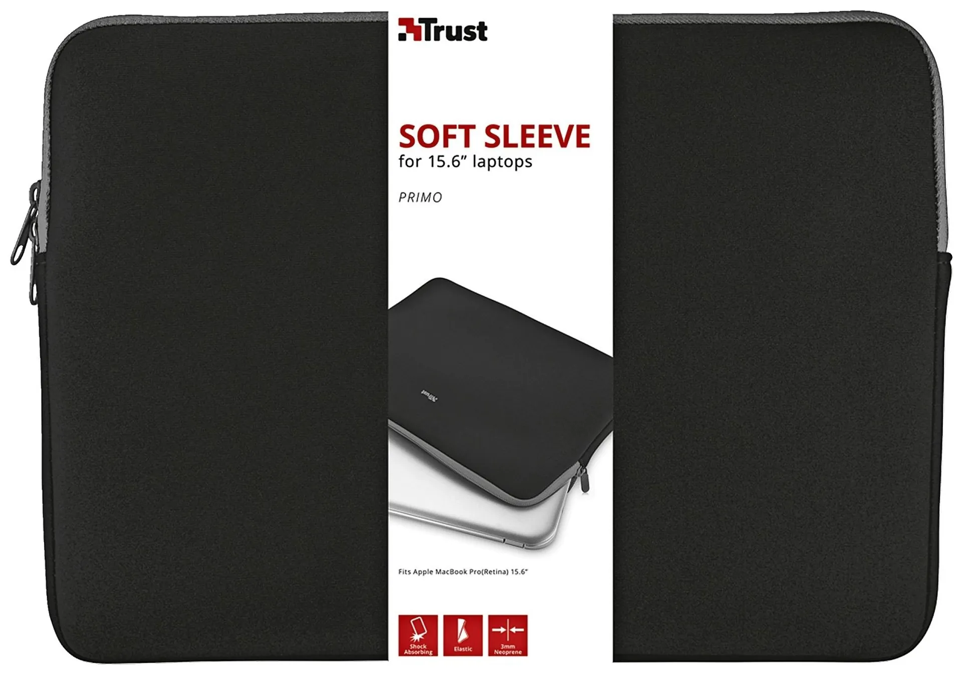 Trust Sleeve 15.6" suoja kannettaville laitteille musta - 3