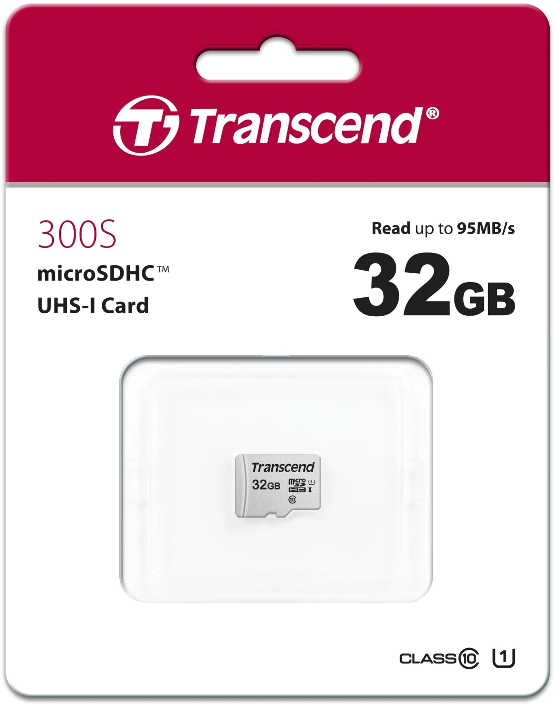 Transcend 300S muistikortti 32GB U1 Micro SD - 2
