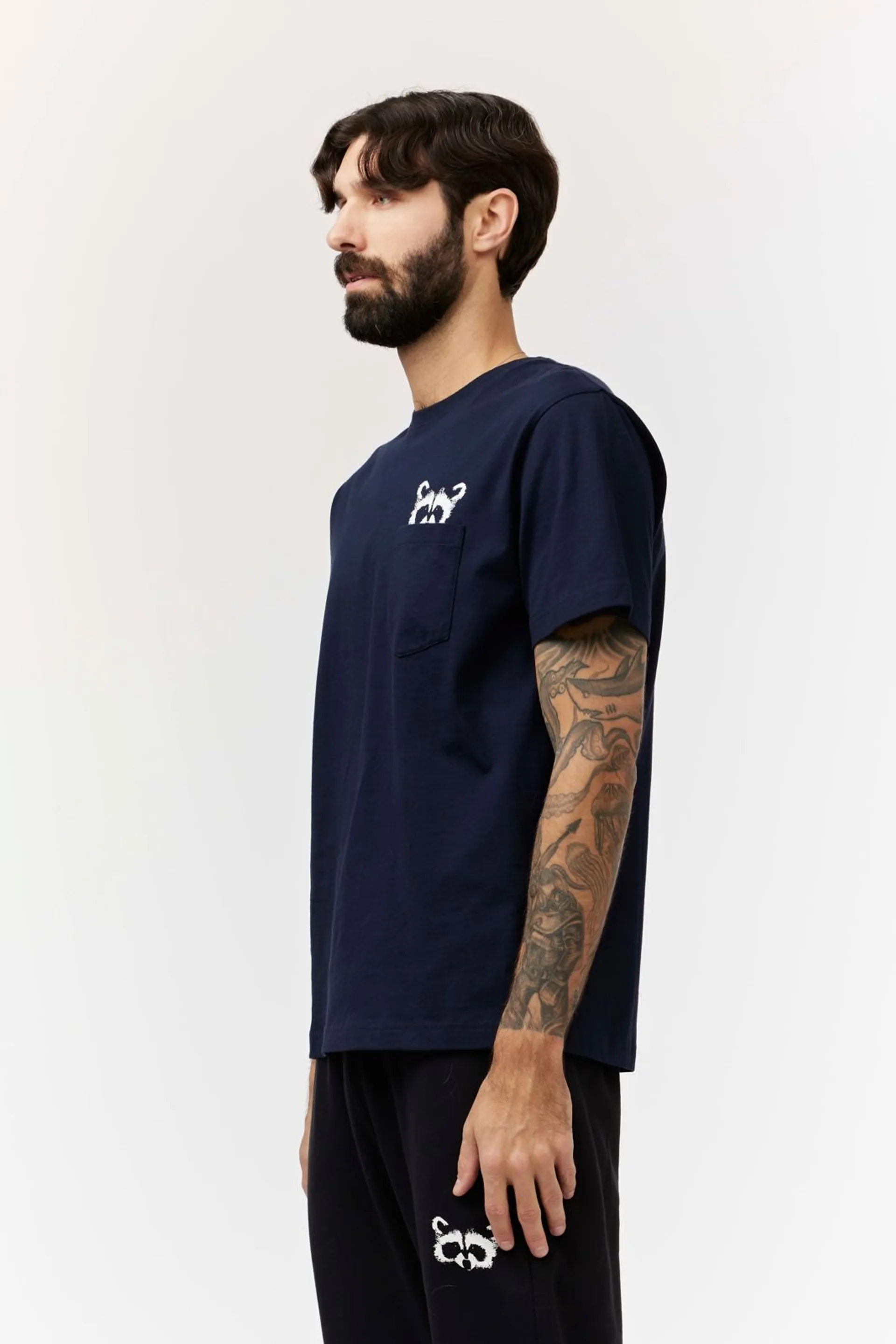 Finlayson Arkismi miesten T-paita taskulla Pesue - Dark blue - 3