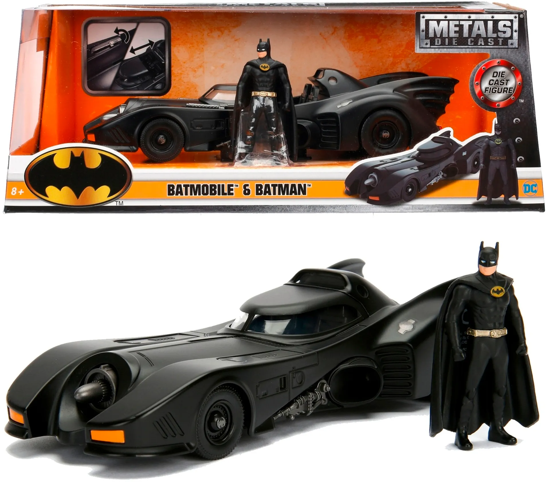 Jada Batman ja 1989 Batmobile, 22 cm, 1:24, die-cast - 1