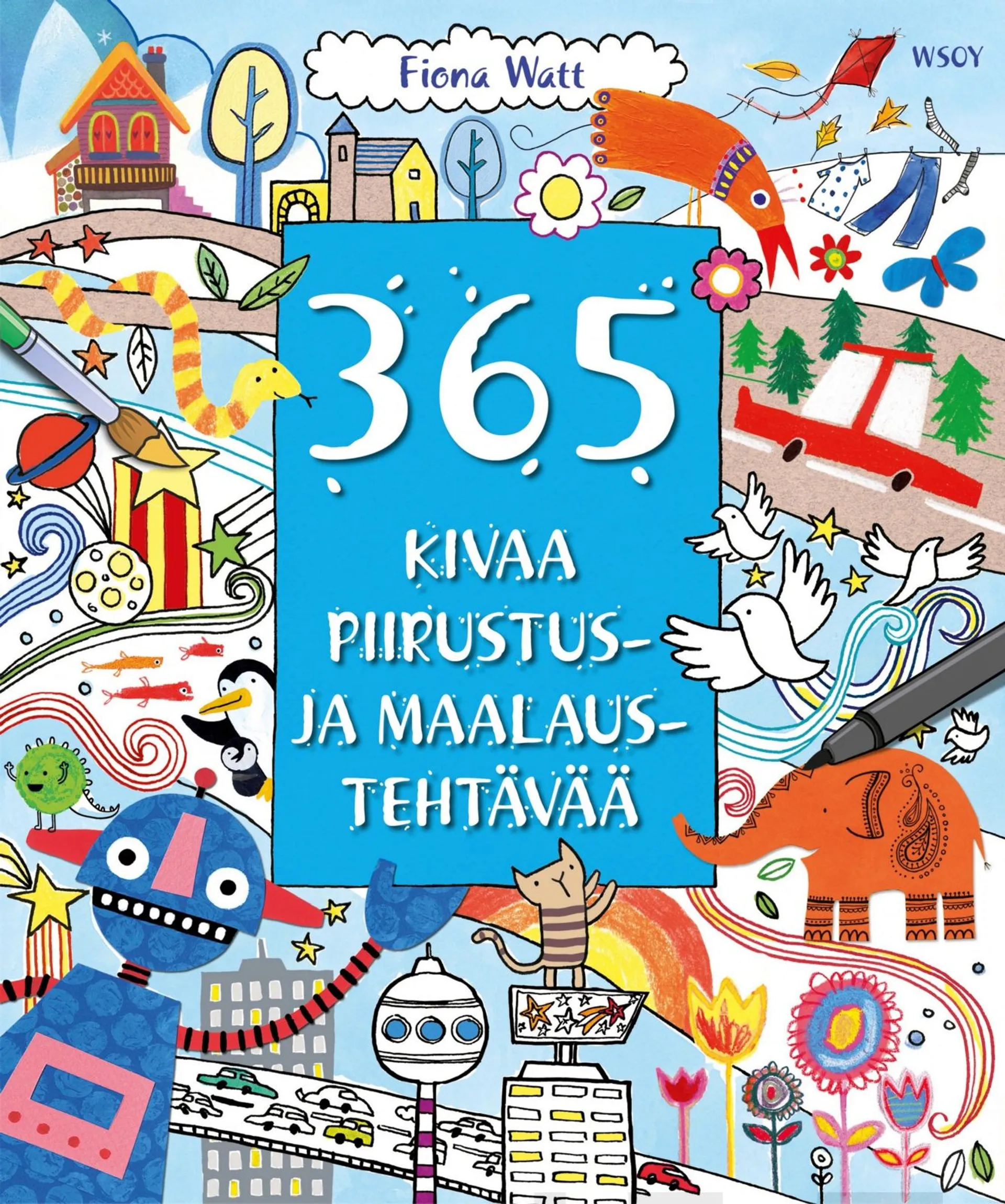 365 kivaa piirustus- ja maalaustehtävää