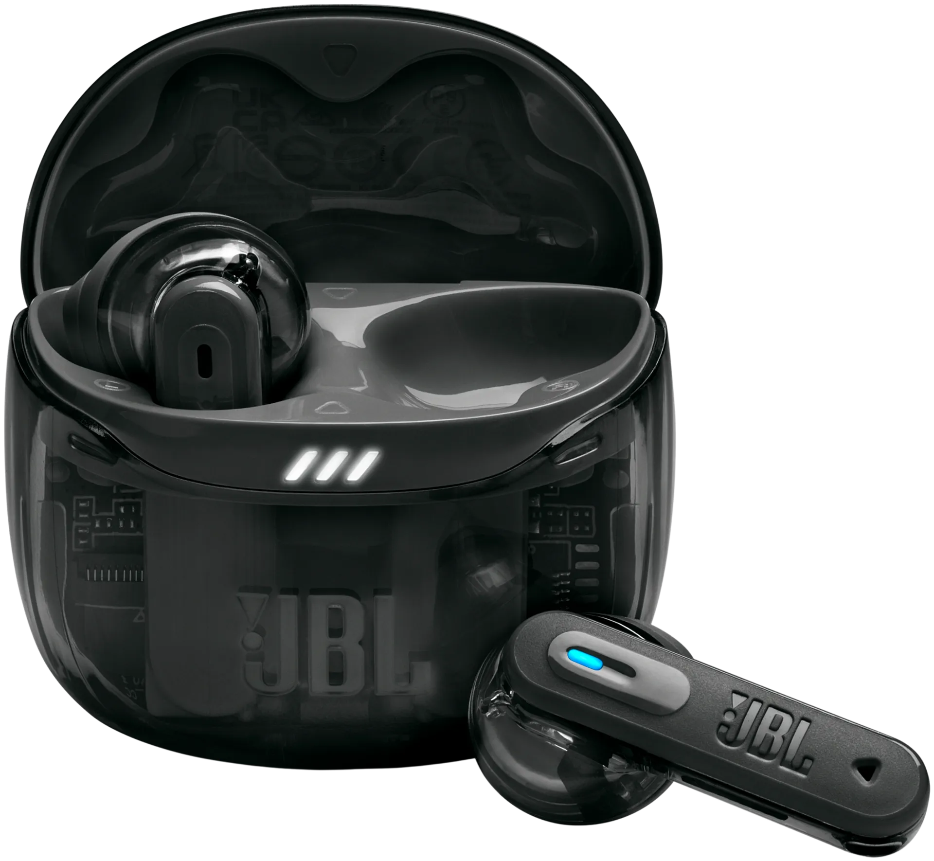 JBL Bluetooth vastamelunappikuulokkeet Tune Flex 2 läpinäkyvä musta - 1