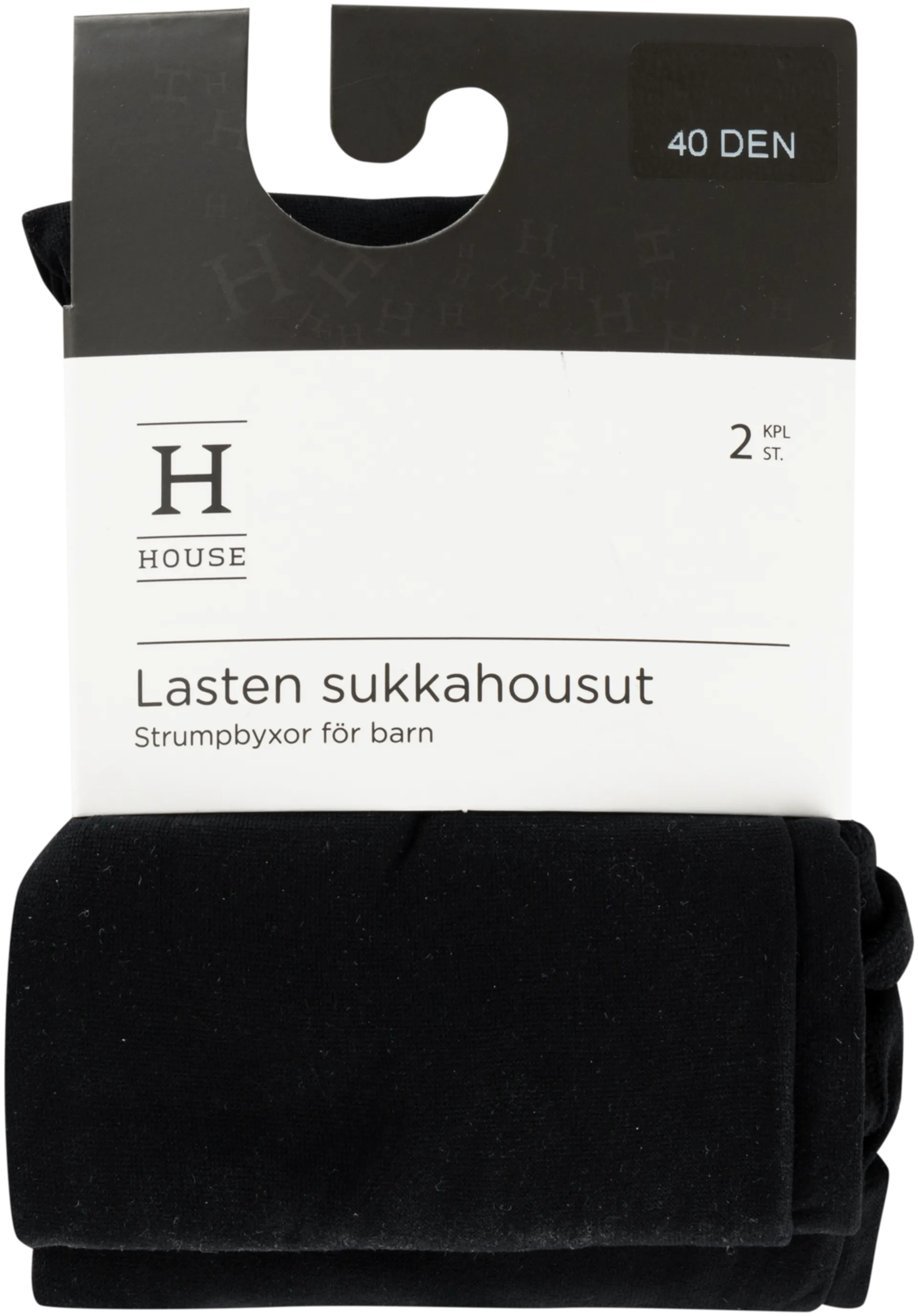 House Lasten ohuet sukkahousut 2-pack  40 DEN - BLACK