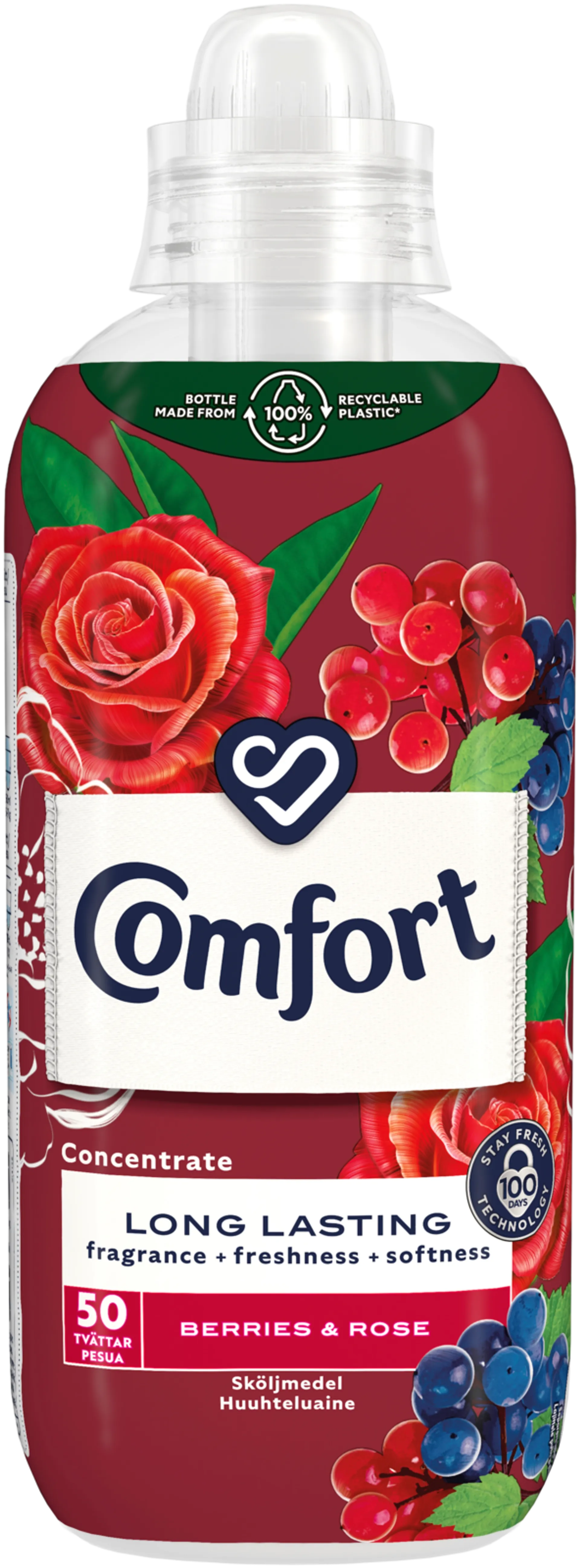 Comfort Berries & Rose huuhteluaine pitkäkestoinen tuoksu 762 ml