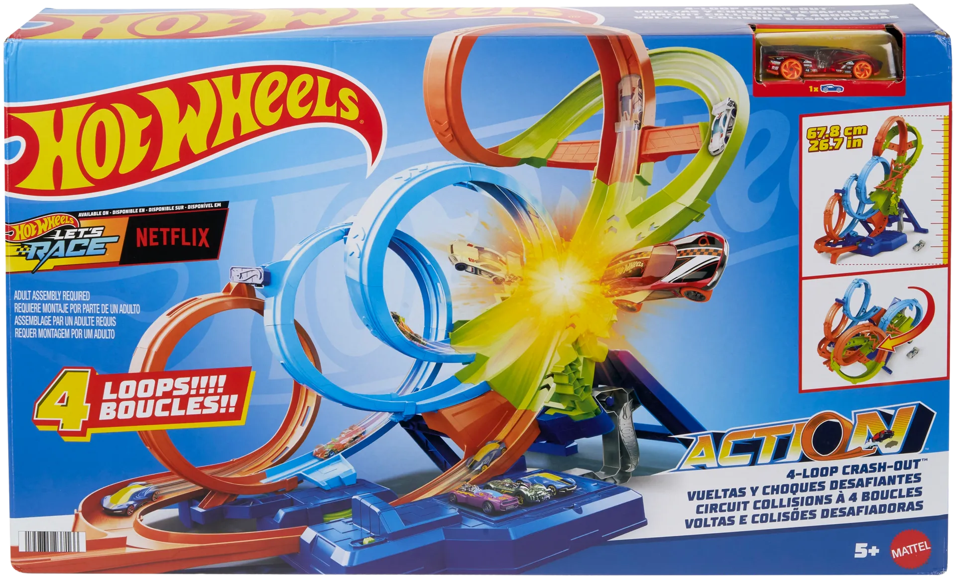 Hot Wheels Action 4-loop Crash Out -autorata - 4