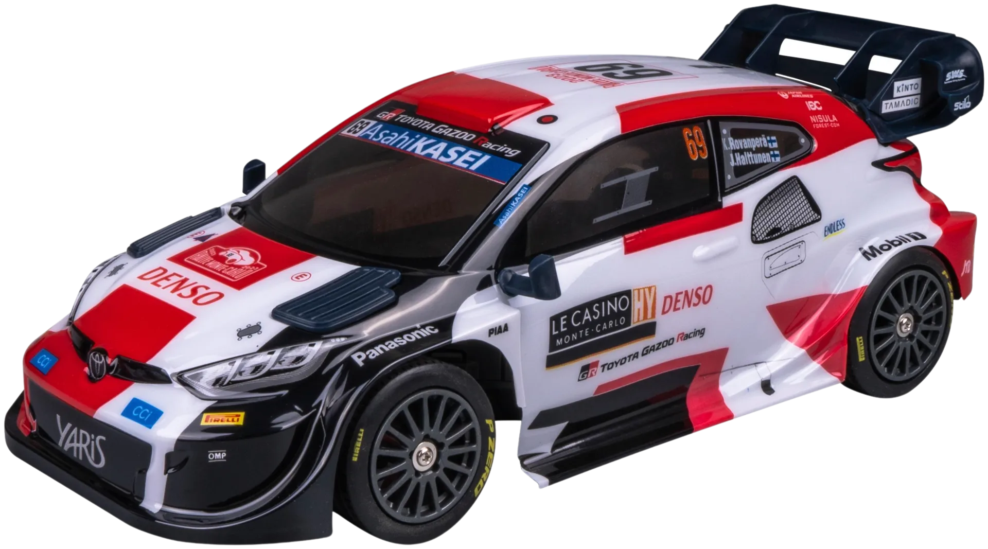 NIKKO 28 cm Toyota Gazoo Rovanperä RC-ralliauto lisärenkailla 28 cm - 1