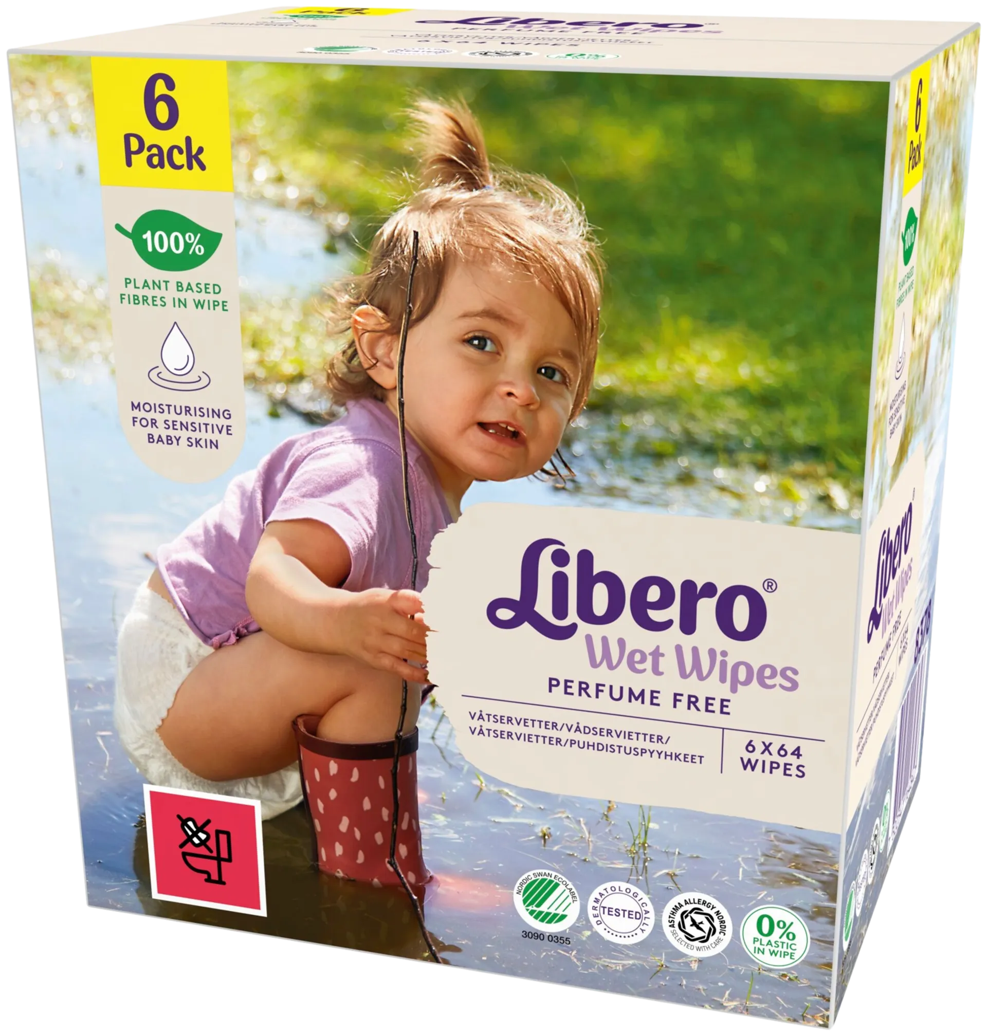 LIBERO puhdistuspyyhe 384 kpl, 6-pack