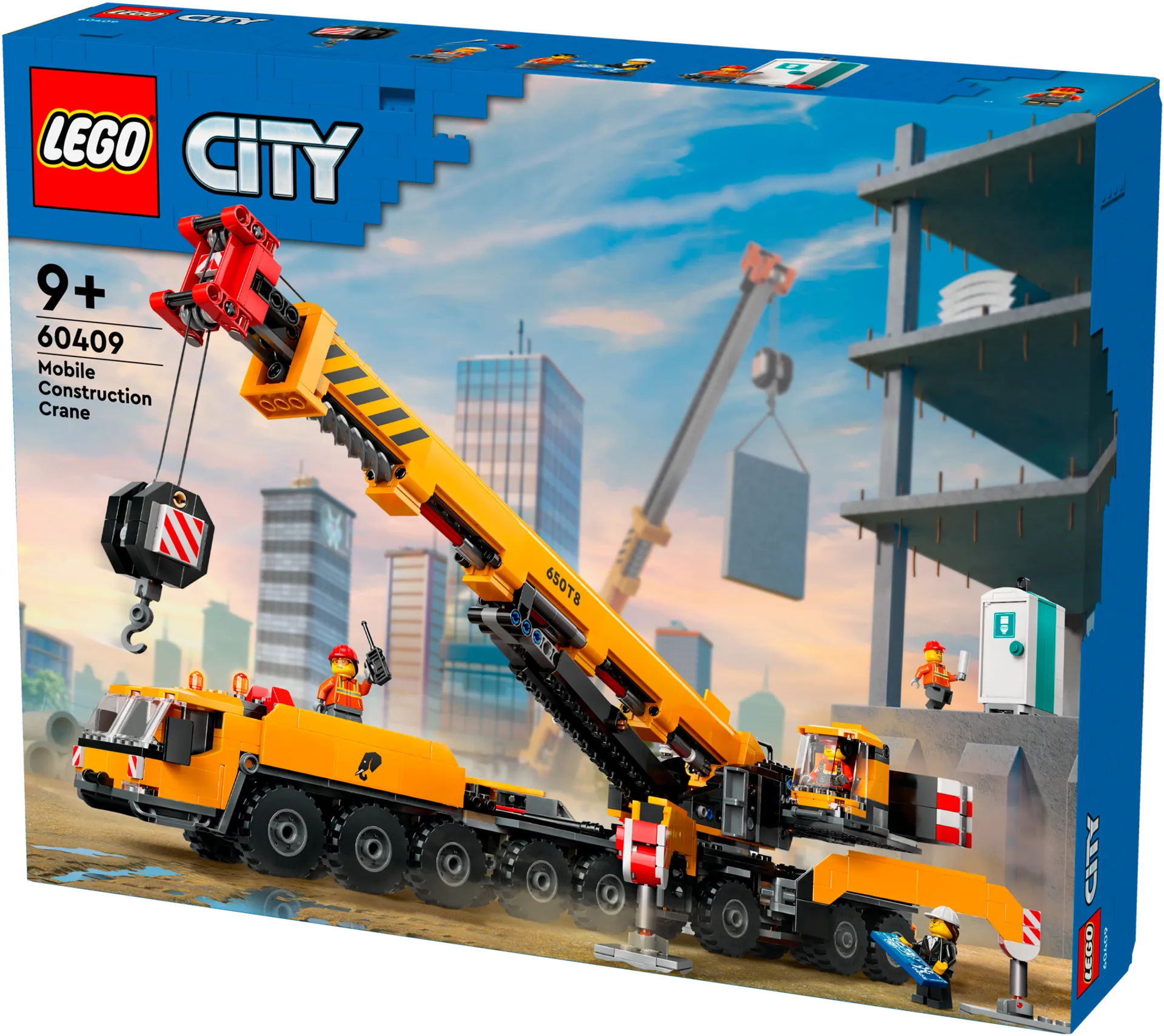 LEGO City Big Vehicles 60409 Keltainen ajettava rakennusnosturi - 3