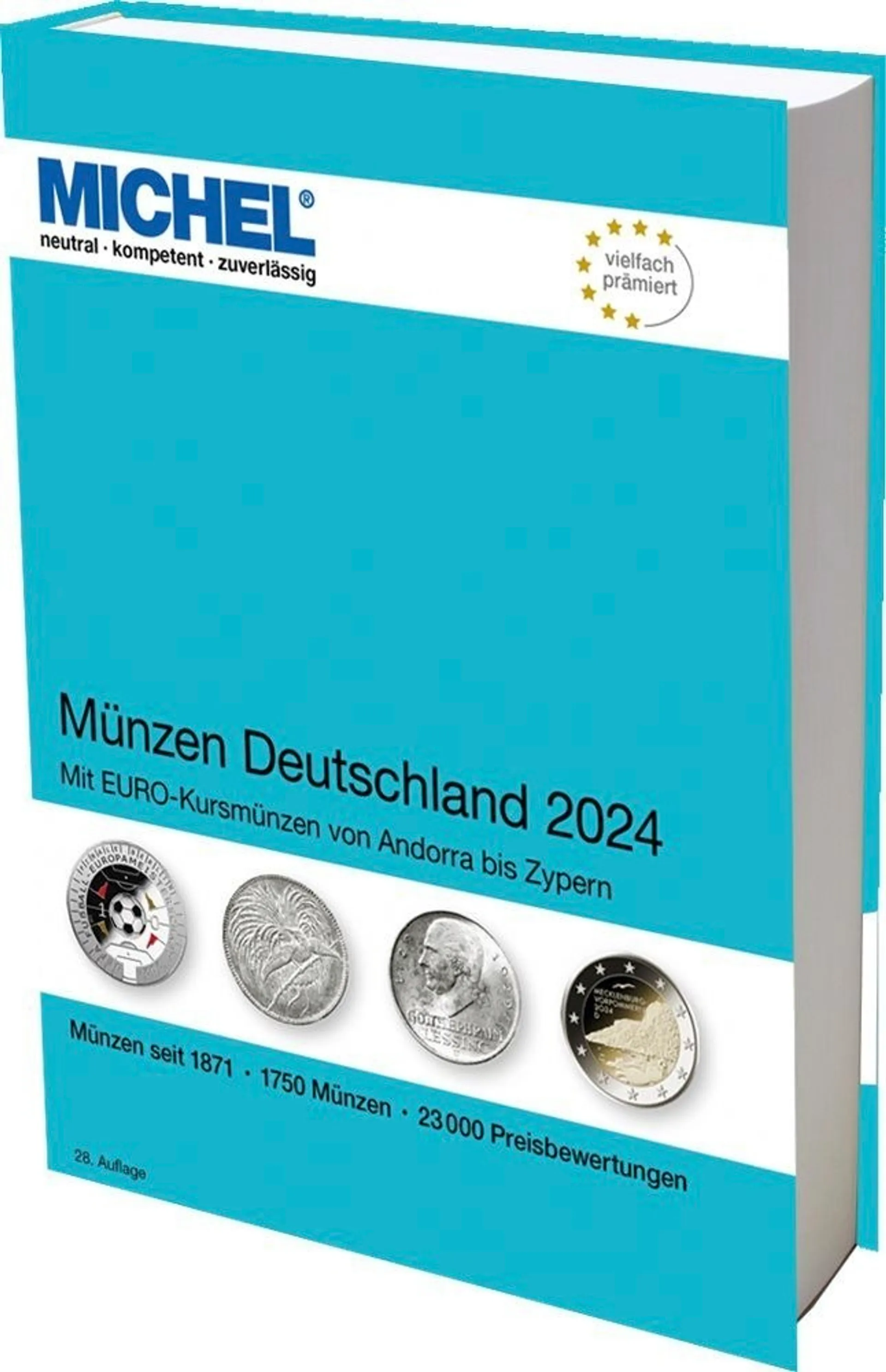 MICHEL Saksan kolikkoluettelo 2024 - MICTM24 Münzen Deutschland