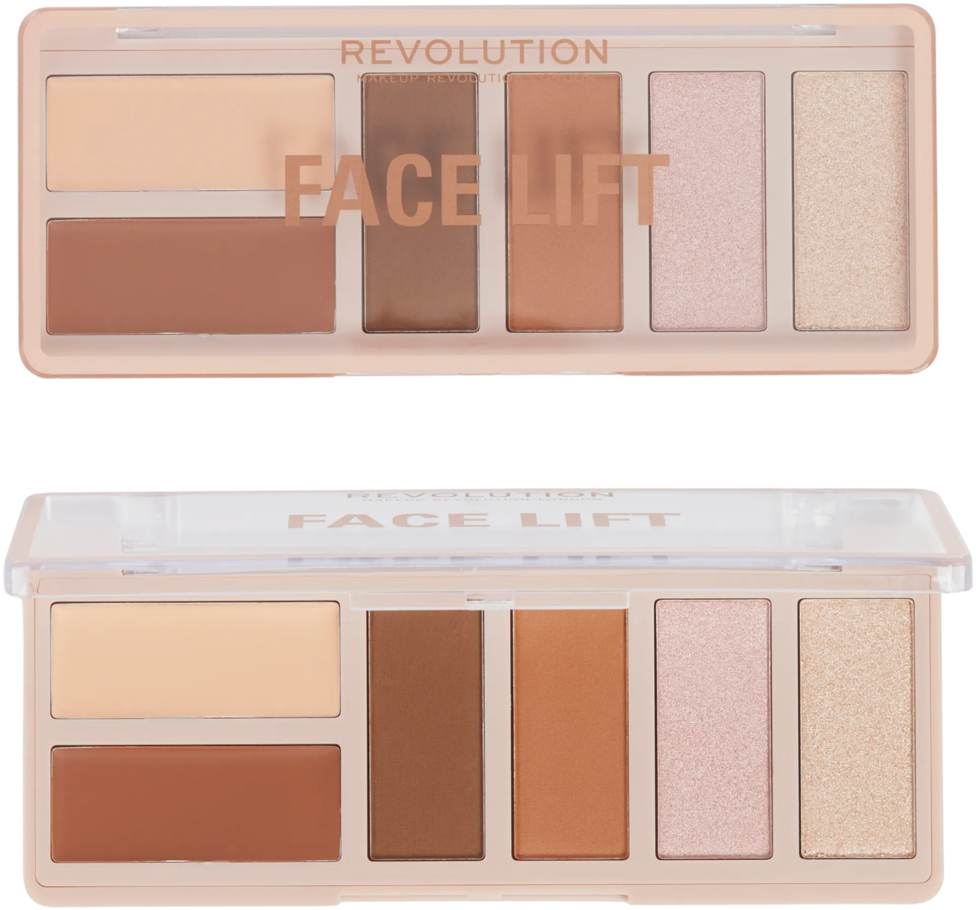 Makeup Revolution Face Lift Palette Light to Medium kasvojen korostuspaletti 6 sävyä 10,8g - 1