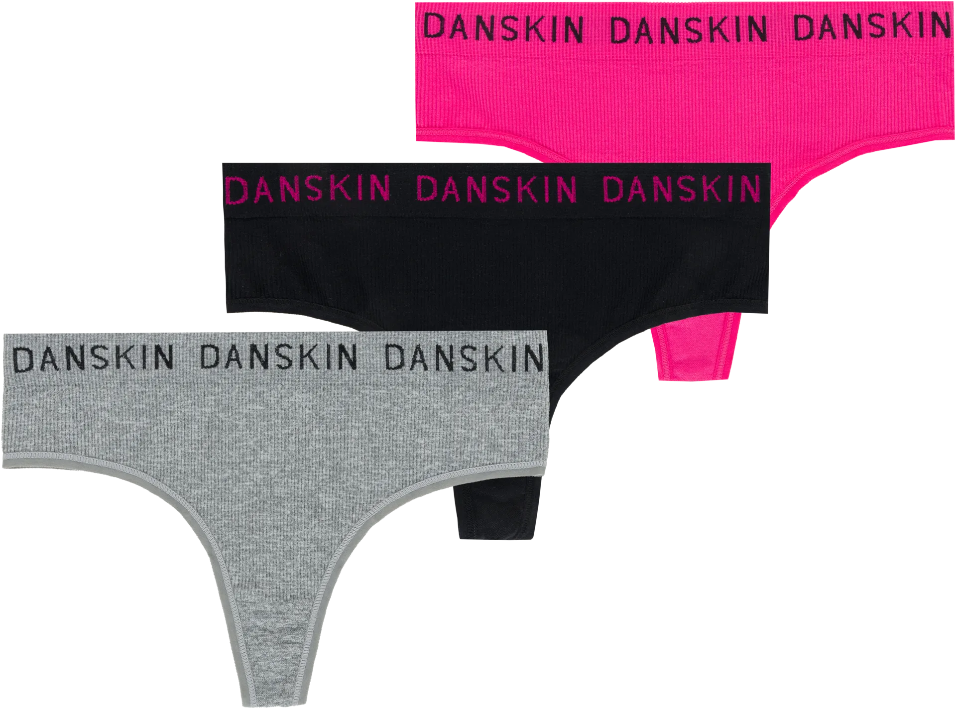 Danskin naisten string-alushousut YL001-93430 3-pack - Multicolor - 1