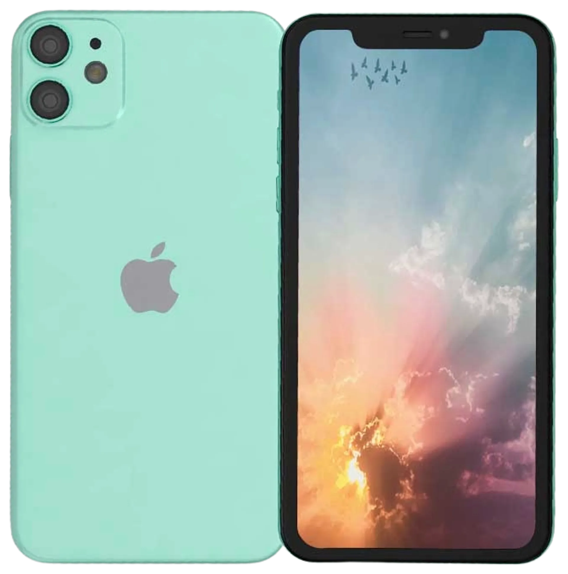 Apple iPhone 11 64GB älypuhelin Green, tehdashuollettu, käytetty puhelin