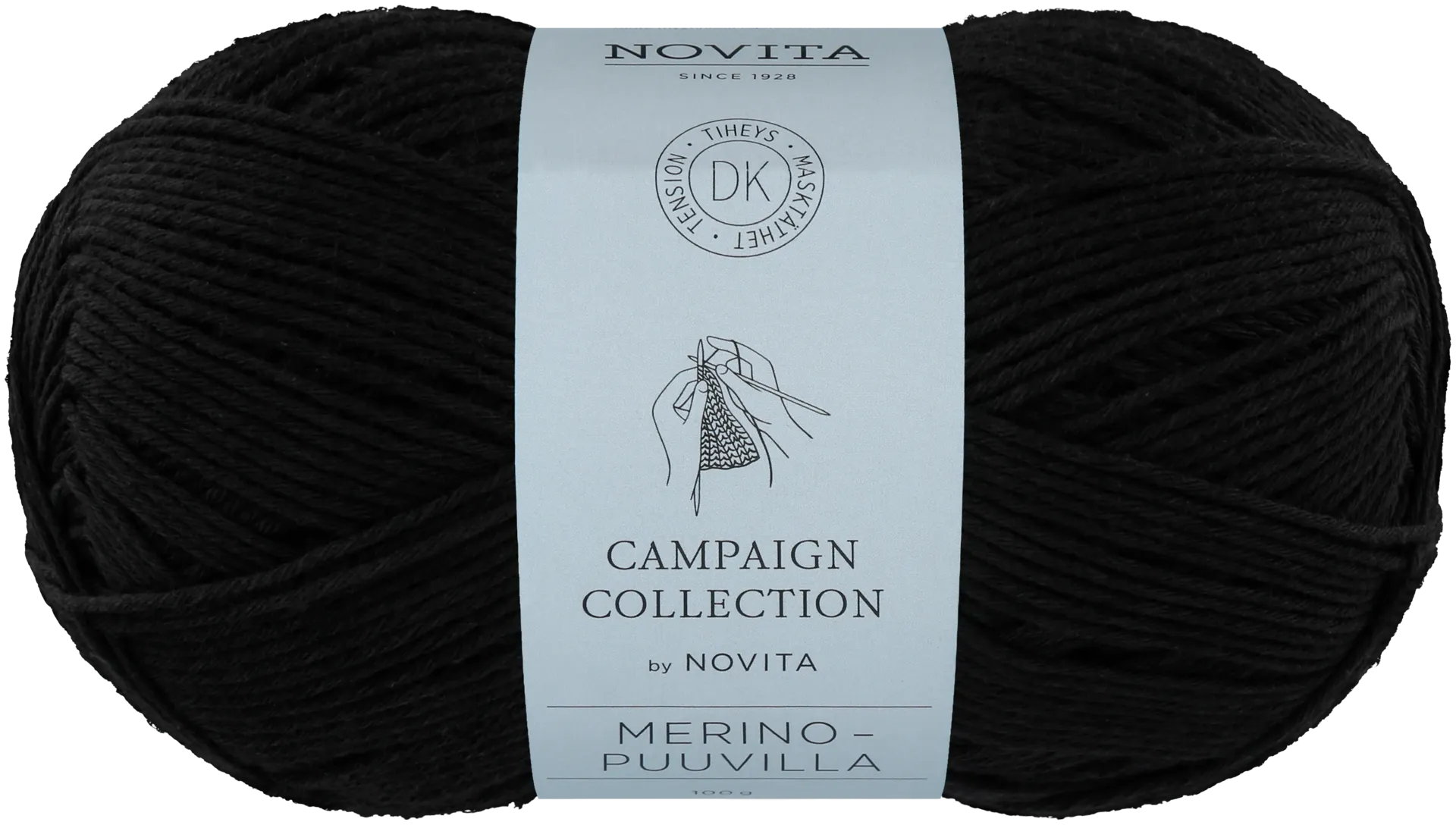 Novita neulelanka merino-puuvilla 100g noki