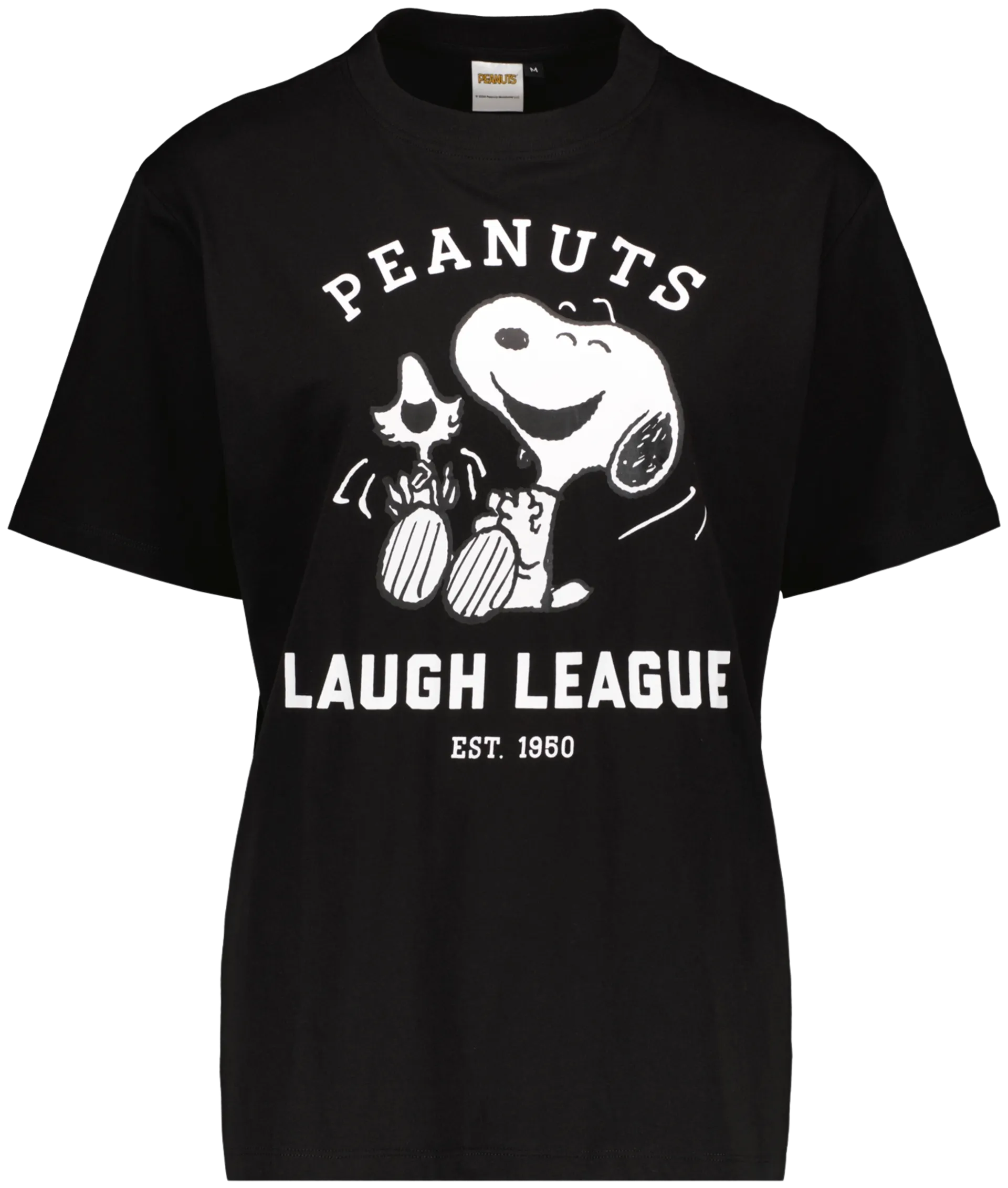 Peanuts naisten oversize t-paita Snoopy PEA675075 - BLACK