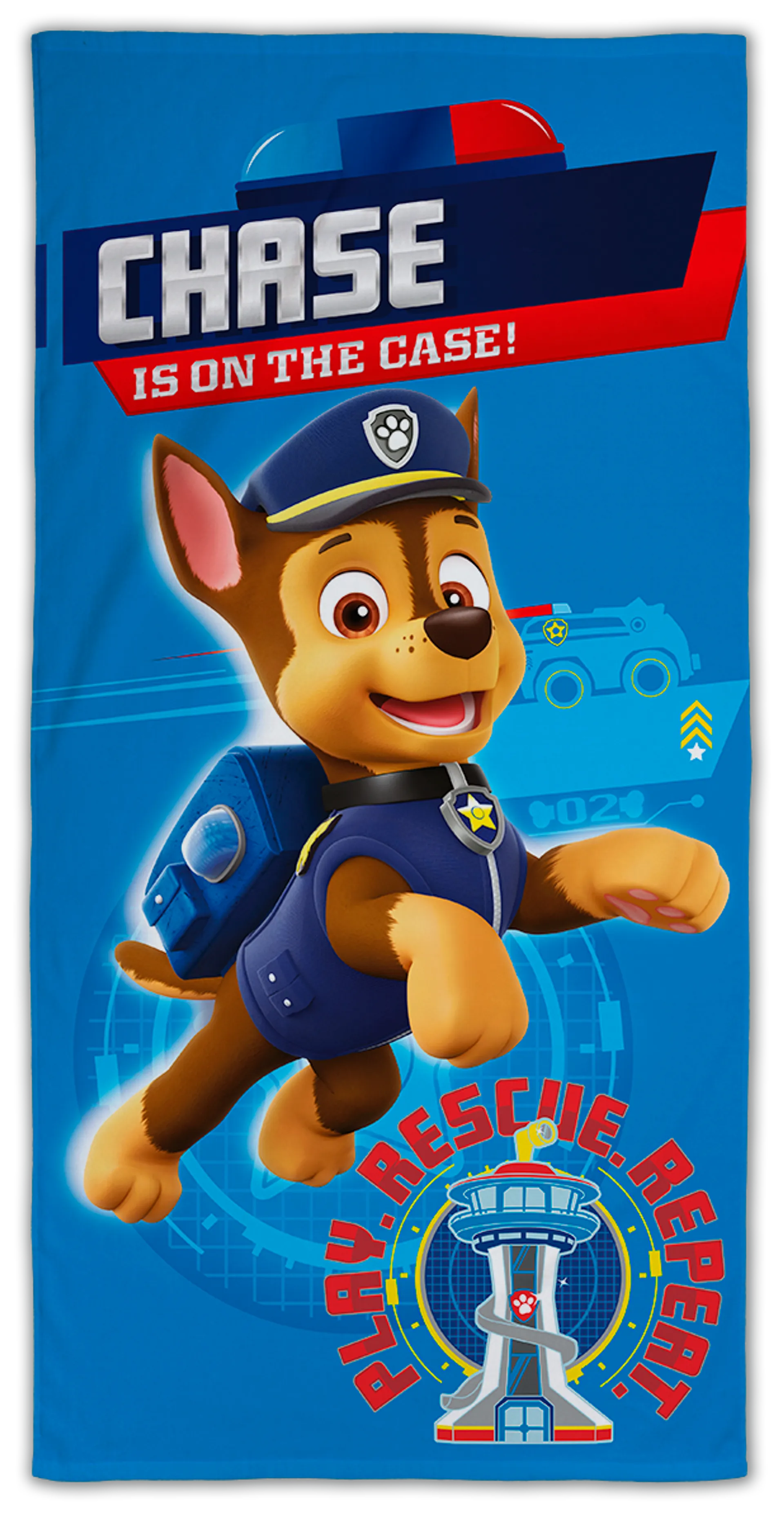 Lasten kylpypyyhe Paw Patrol 70x140 cm sininen