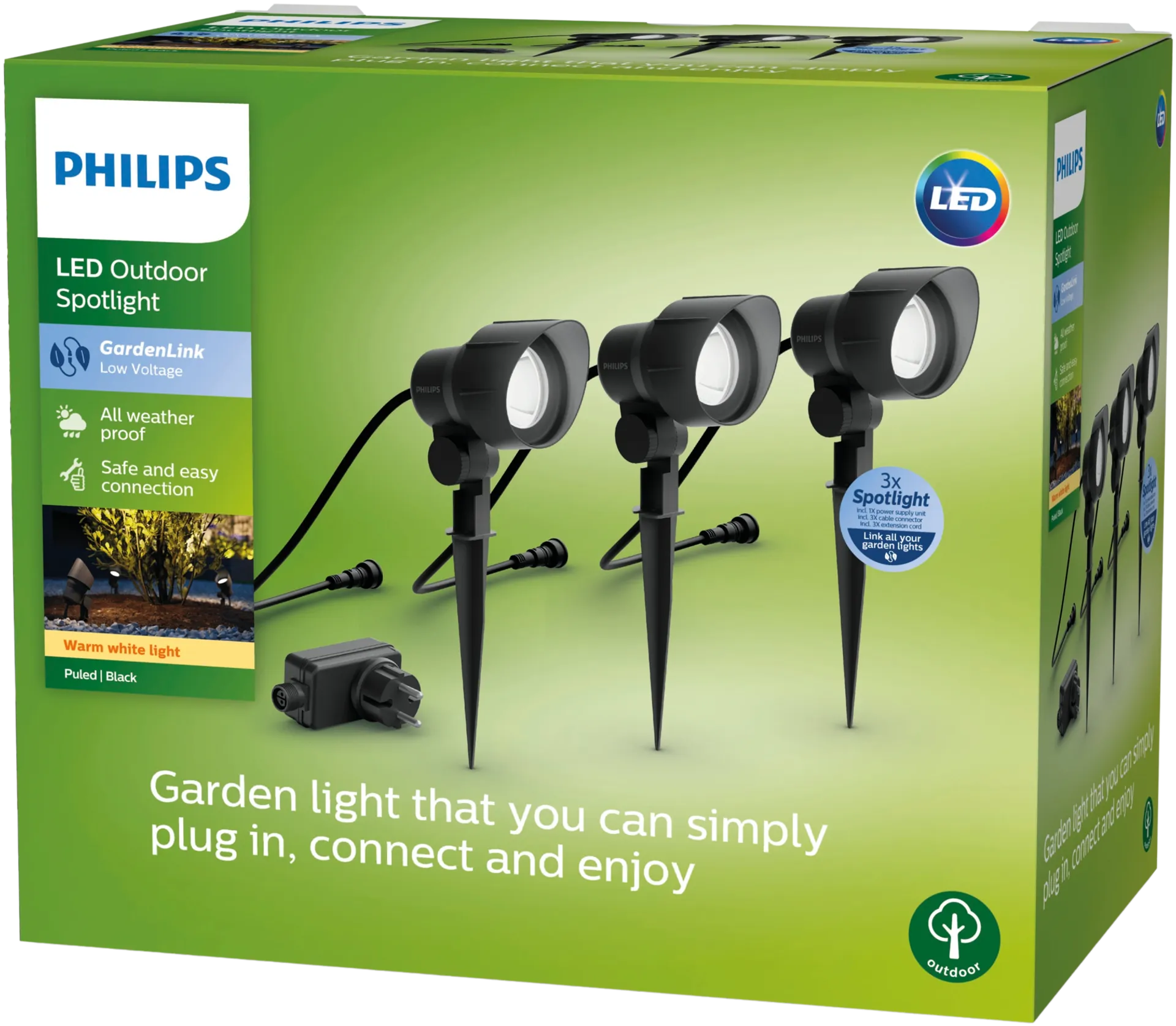 Philips kohdevalaisin Spot matalajännite aloituspakkaus 24W 3kpl - 2