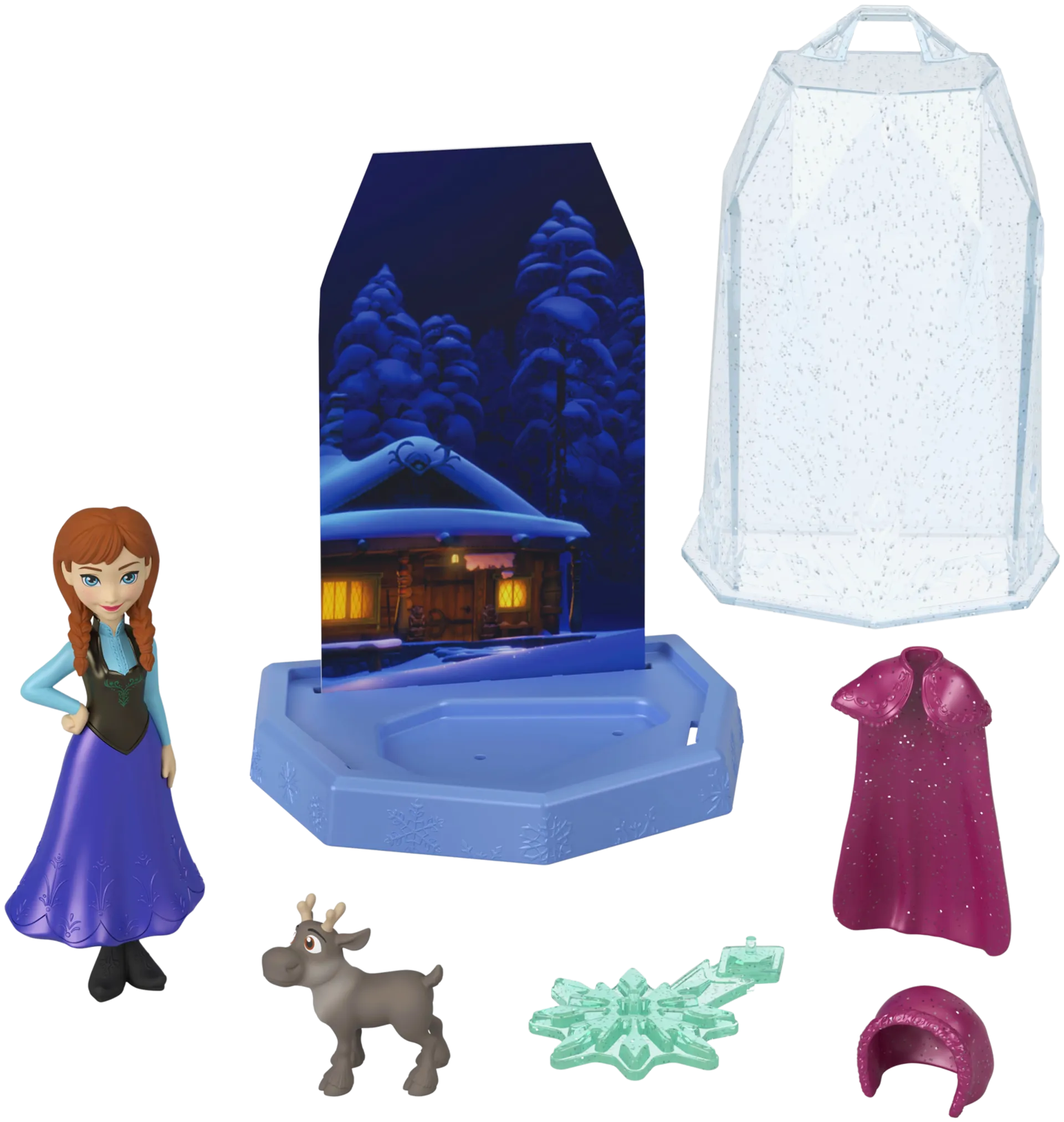 Disney Princess pikkunukke yllätyspakkauksessa Frozen Ice Reveal Squishy, erilaisia - 6