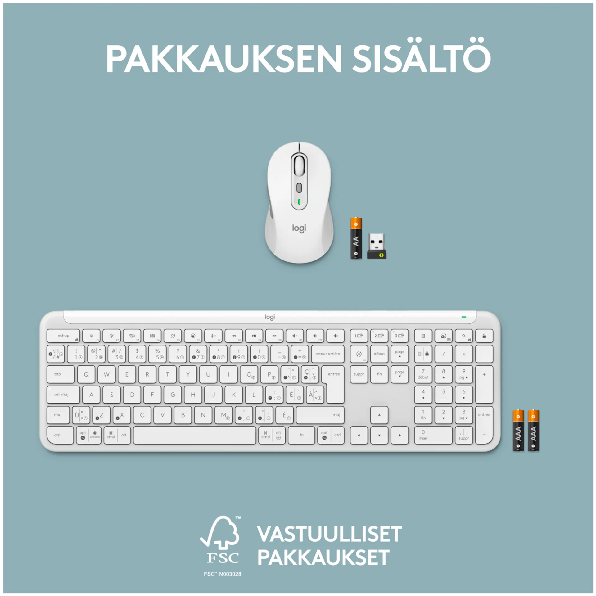 LOGITECH Signature Slim Combo MK950 - valkoinen - 5