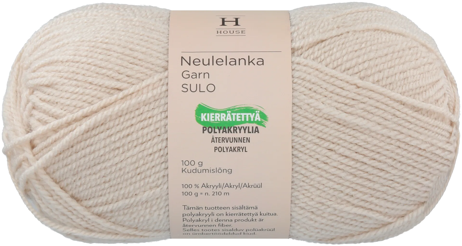 House neulelanka akryyli Sulo 100 g Sand Beige 6383