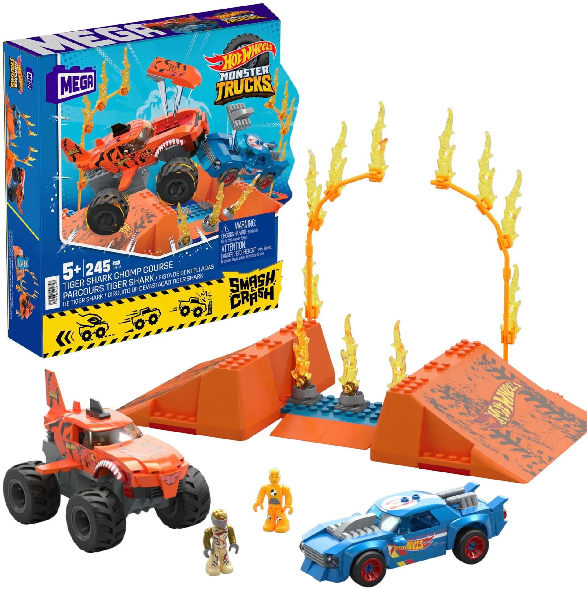 MEGA™ Hot Wheels Tiger Shark Chomp Course - 1